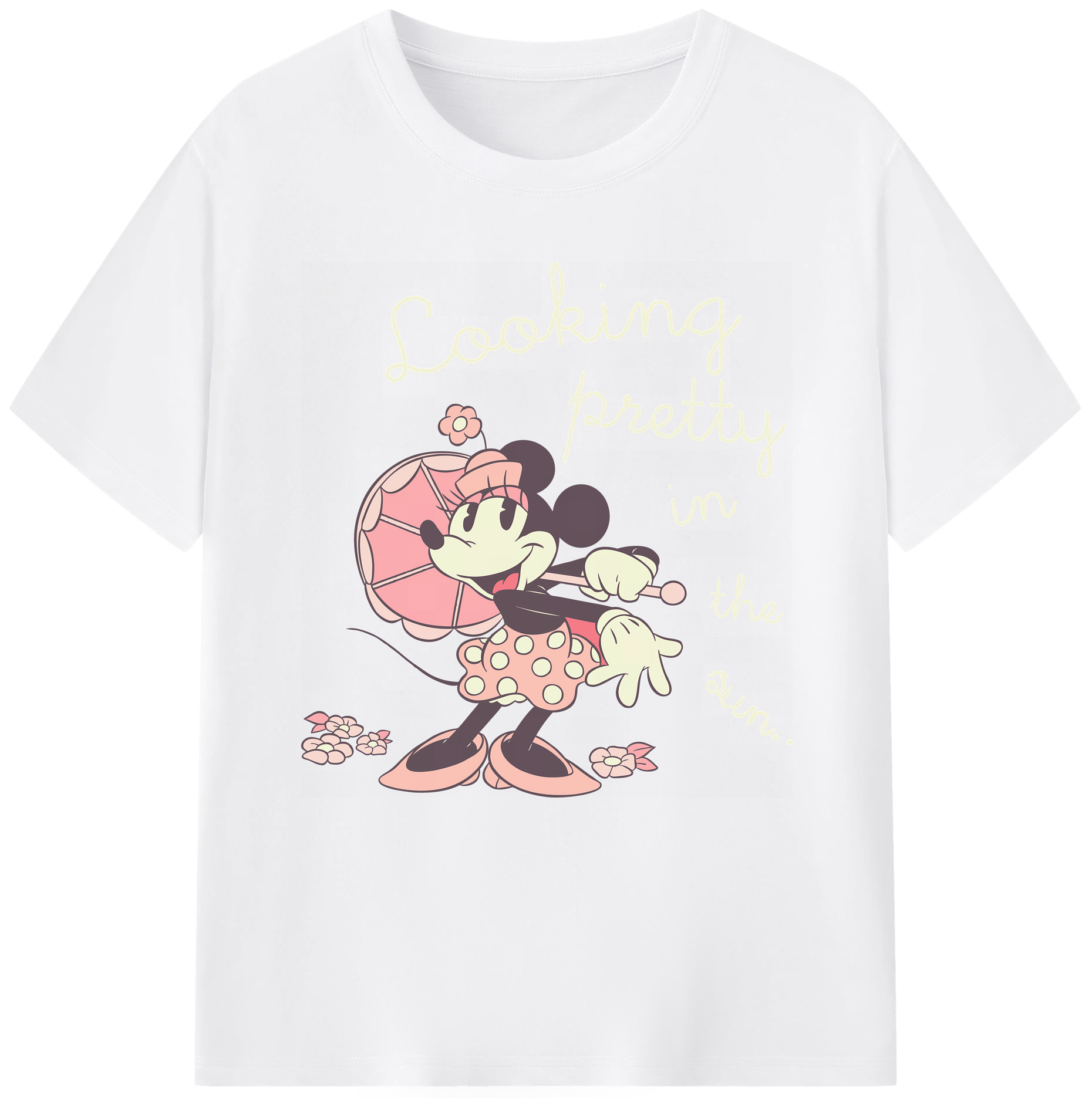 （画像用） ミッキーマウス Mickey Mouse 綿100％半袖Tシャツ（フロントプリント）