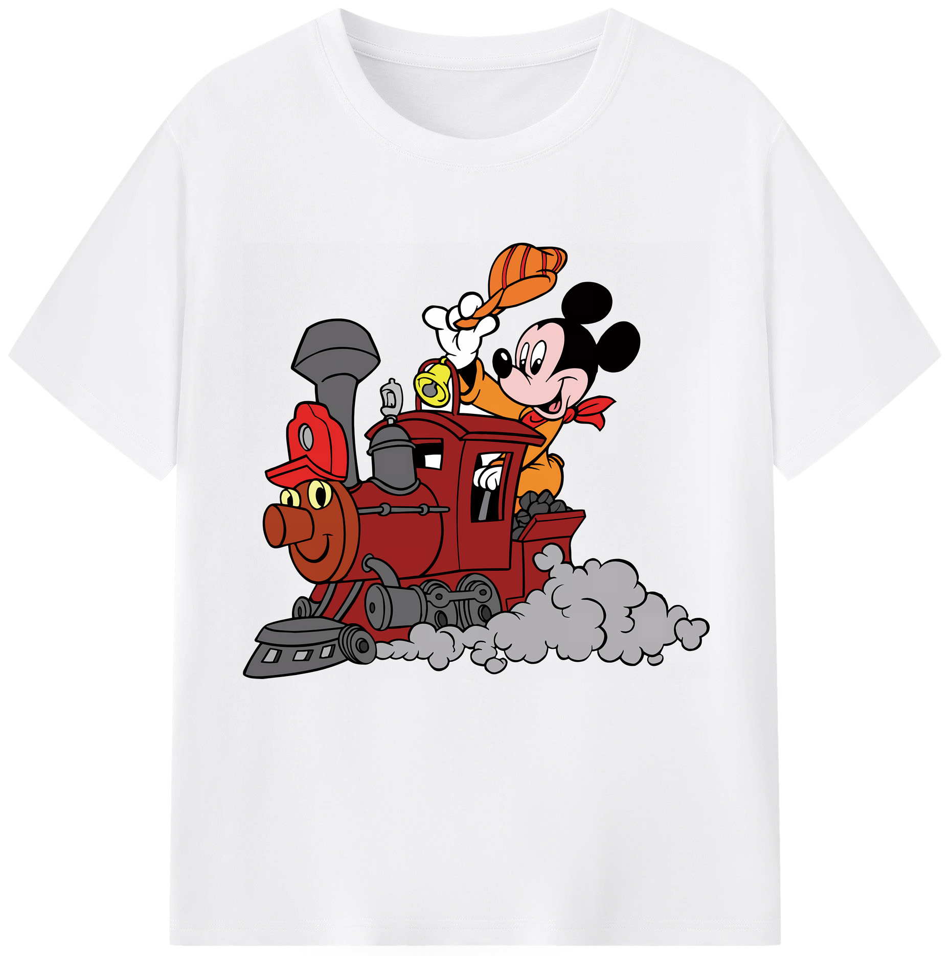 （画像用） ミッキーマウス Mickey Mouse 綿100％半袖Tシャツ（フロントプリント）