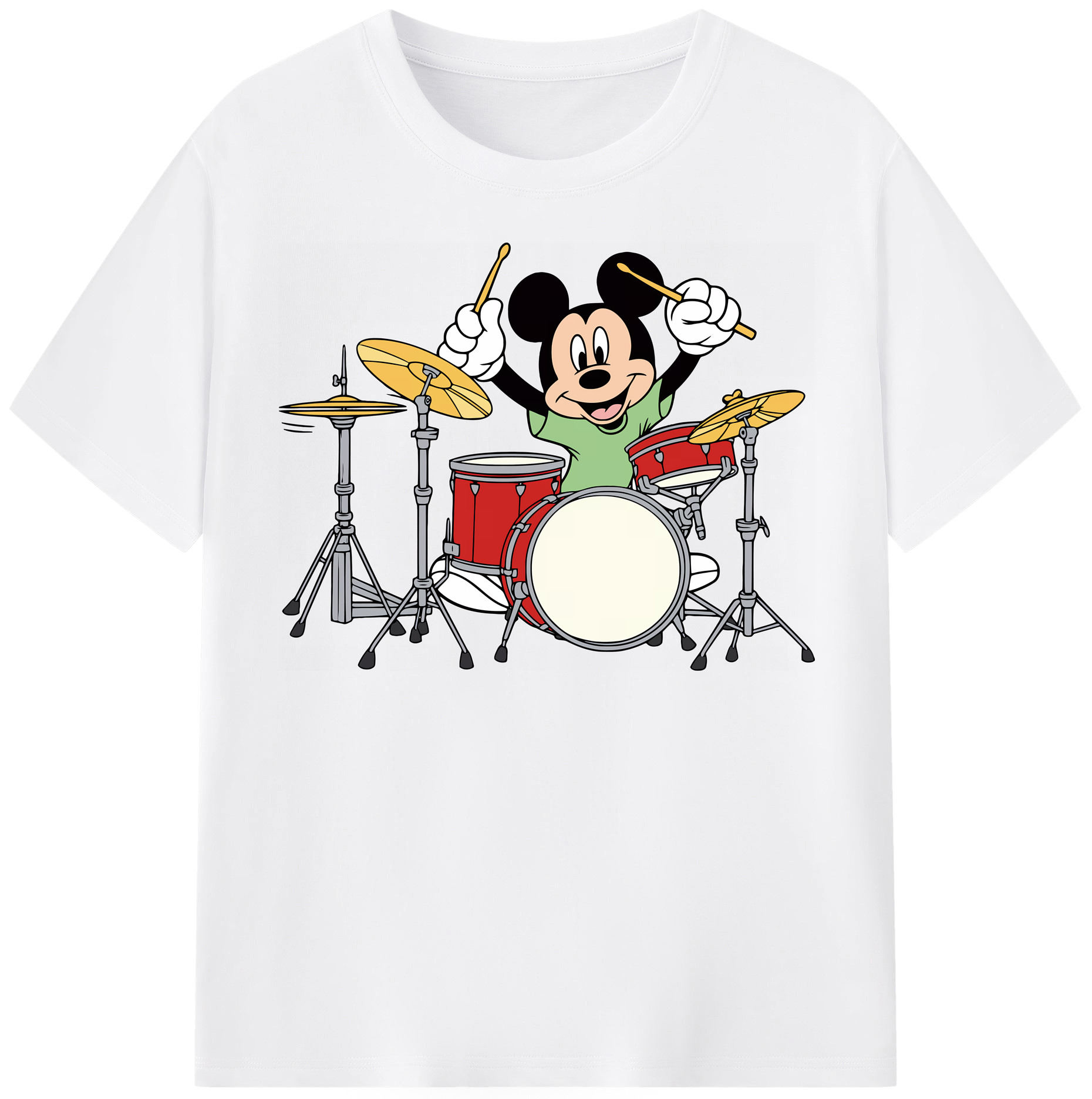 （画像用） ミッキーマウス Mickey Mouse 綿100％半袖Tシャツ（フロントプリント）
