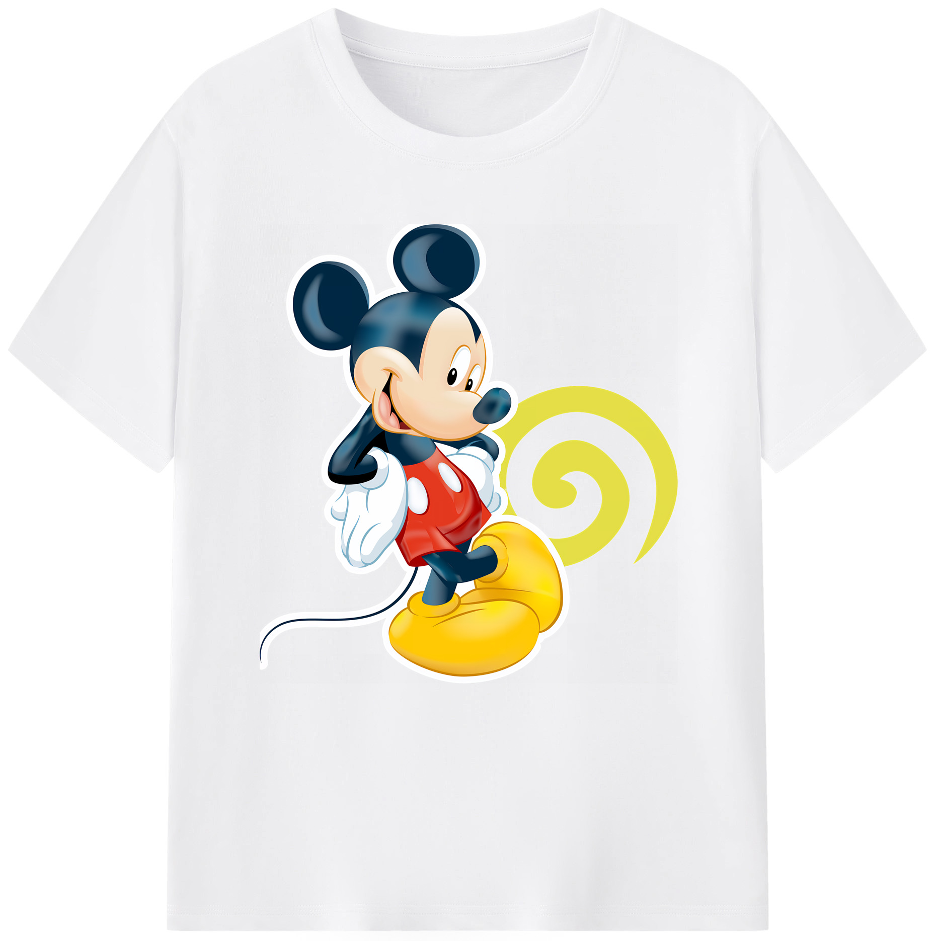 （画像用） ミッキーマウス Mickey Mouse 綿100％半袖Tシャツ（フロントプリント）