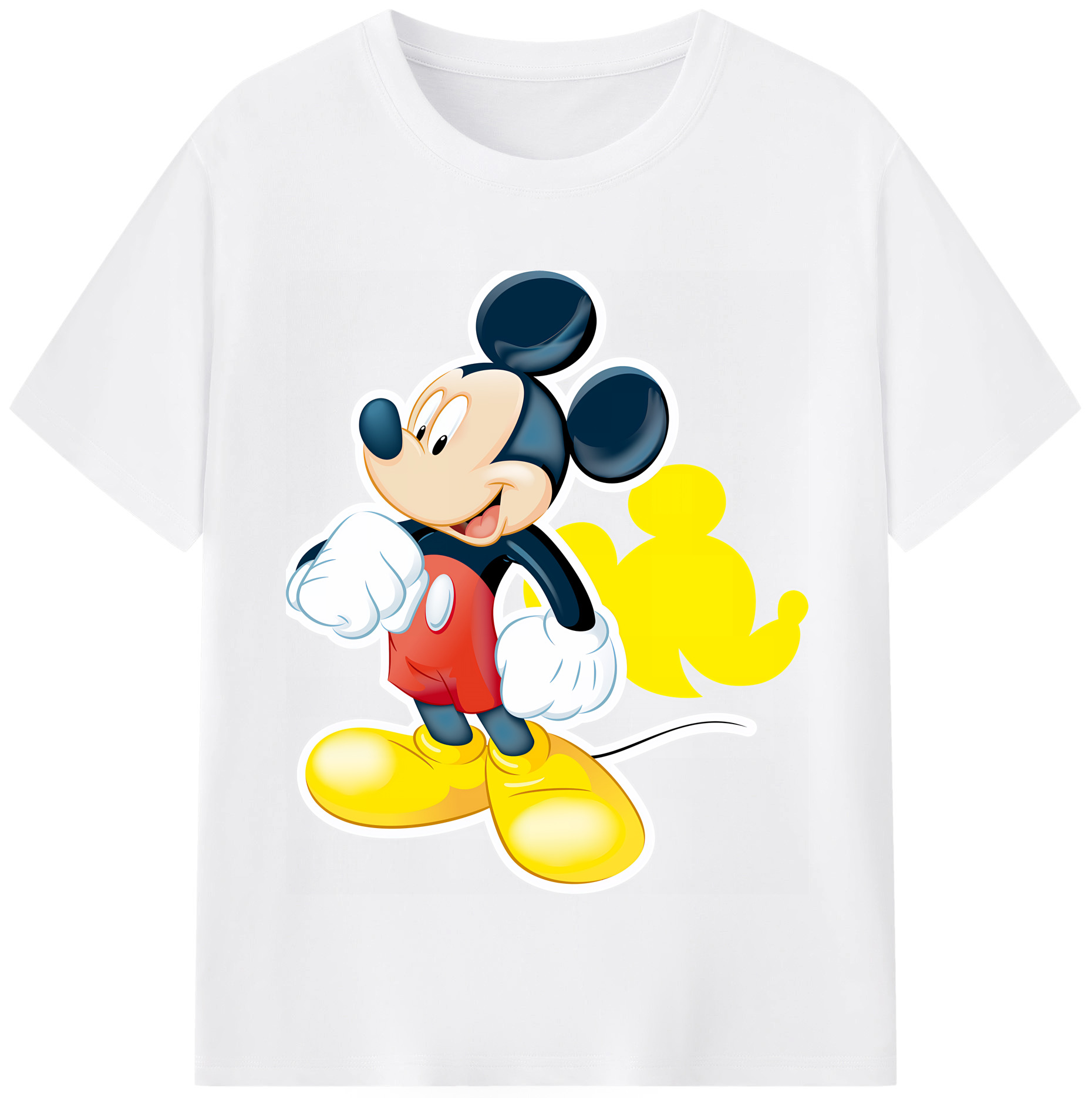 （画像用） ミッキーマウス Mickey Mouse 綿100％半袖Tシャツ（フロントプリント）