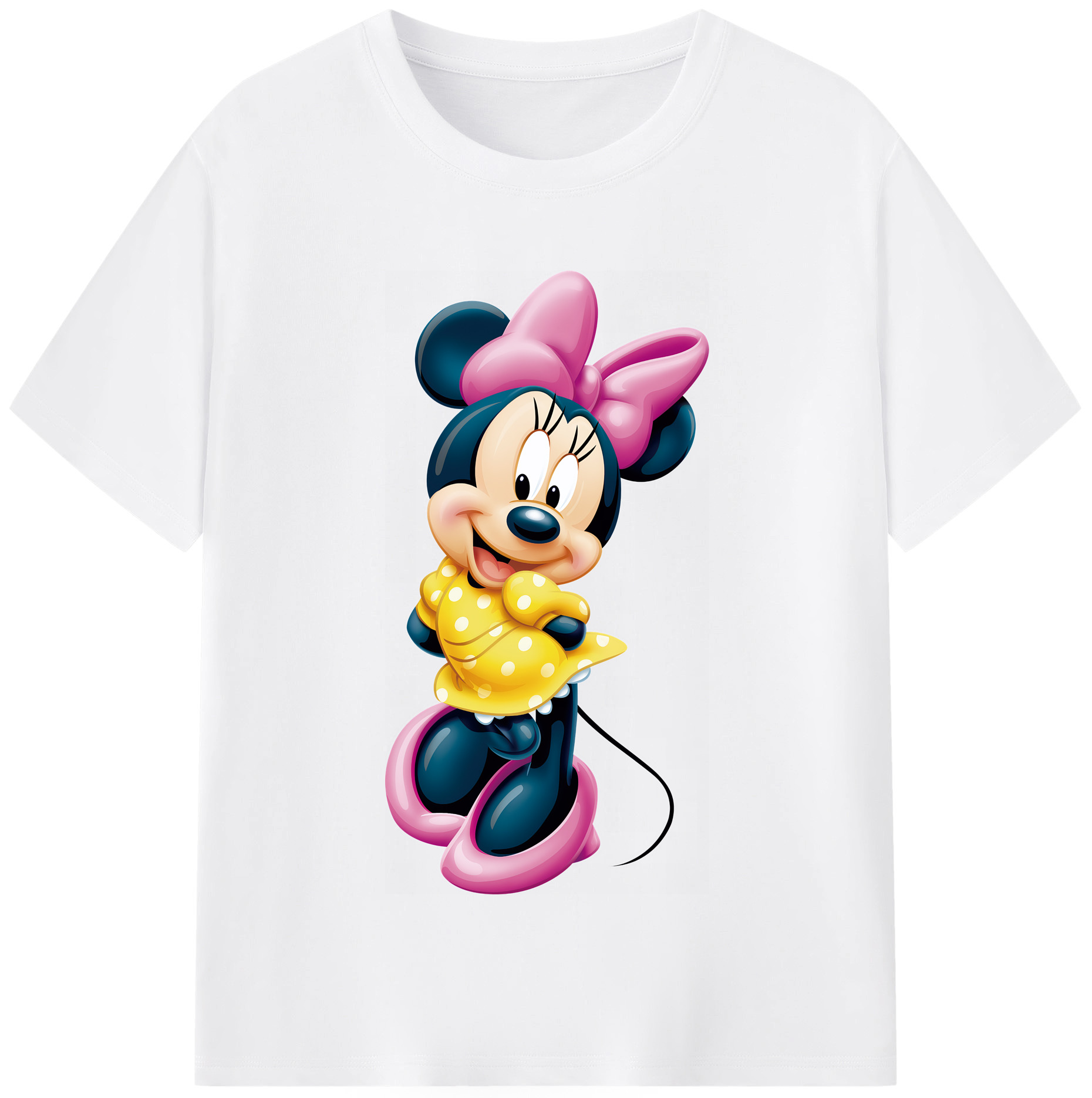 （画像用） ミッキーマウス Mickey Mouse 綿100％半袖Tシャツ（フロントプリント）