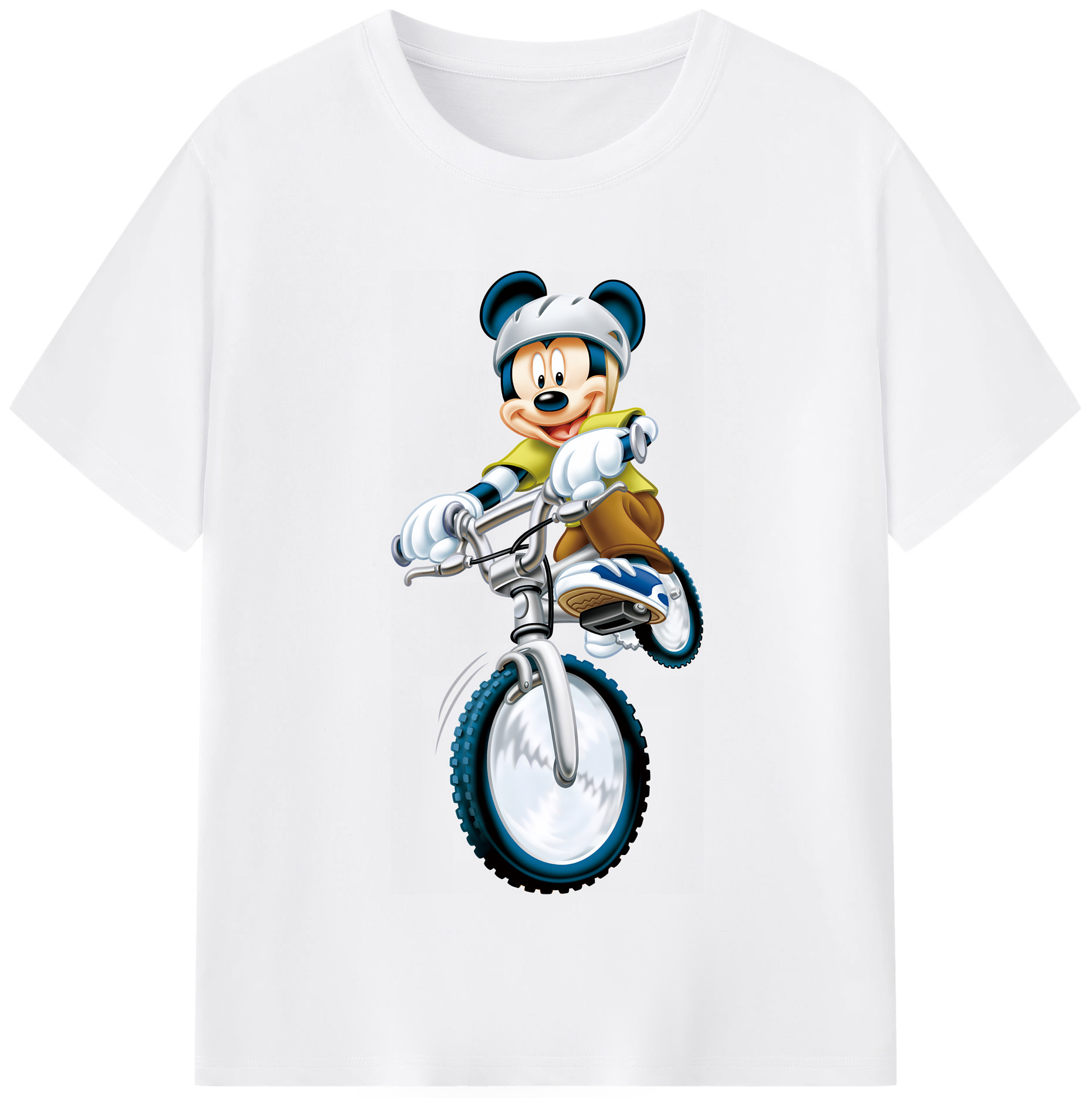 （画像用） ミッキーマウス Mickey Mouse 綿100％半袖Tシャツ（フロントプリント）