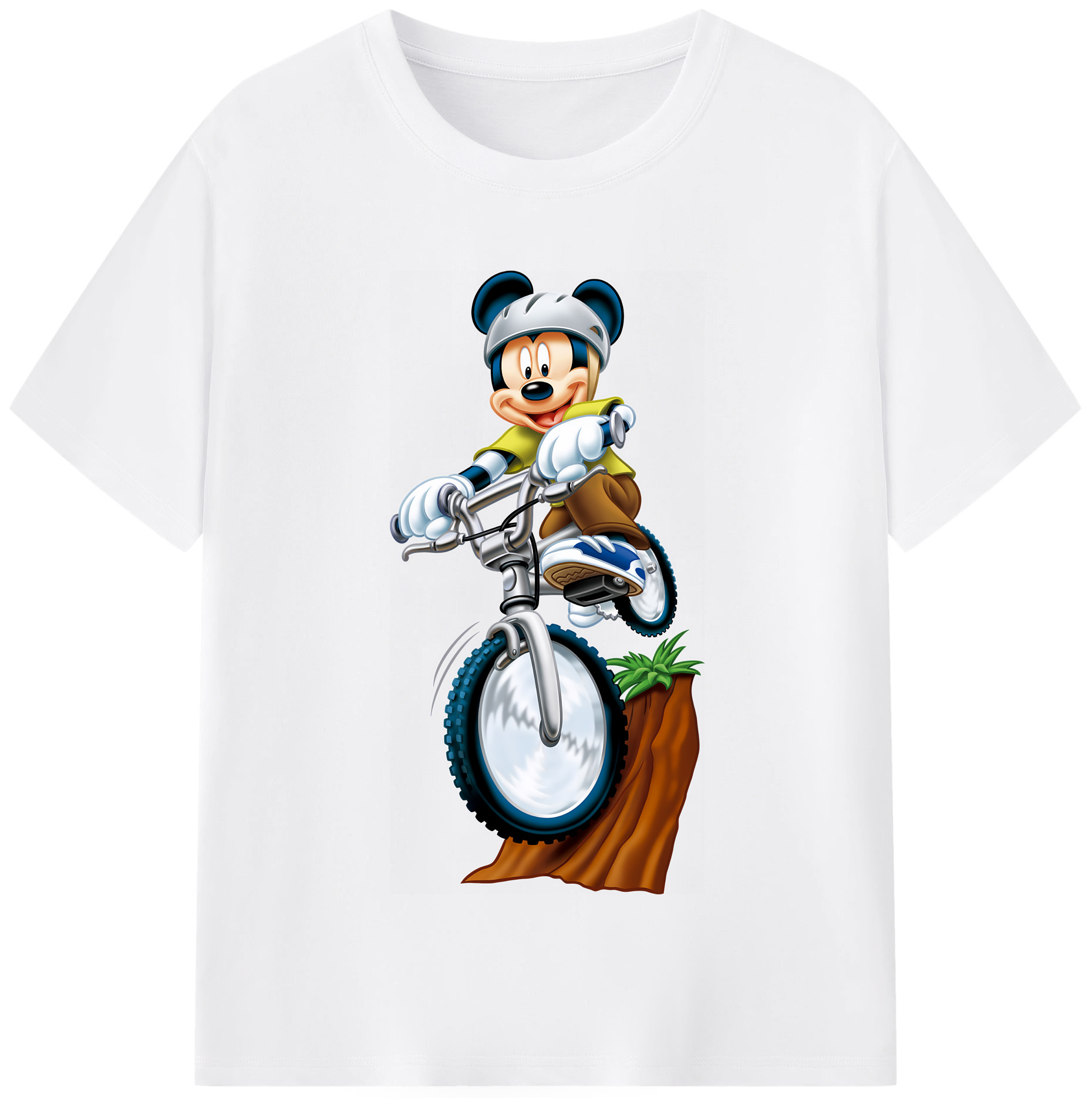 （画像用） ミッキーマウス Mickey Mouse 綿100％半袖Tシャツ（フロントプリント）