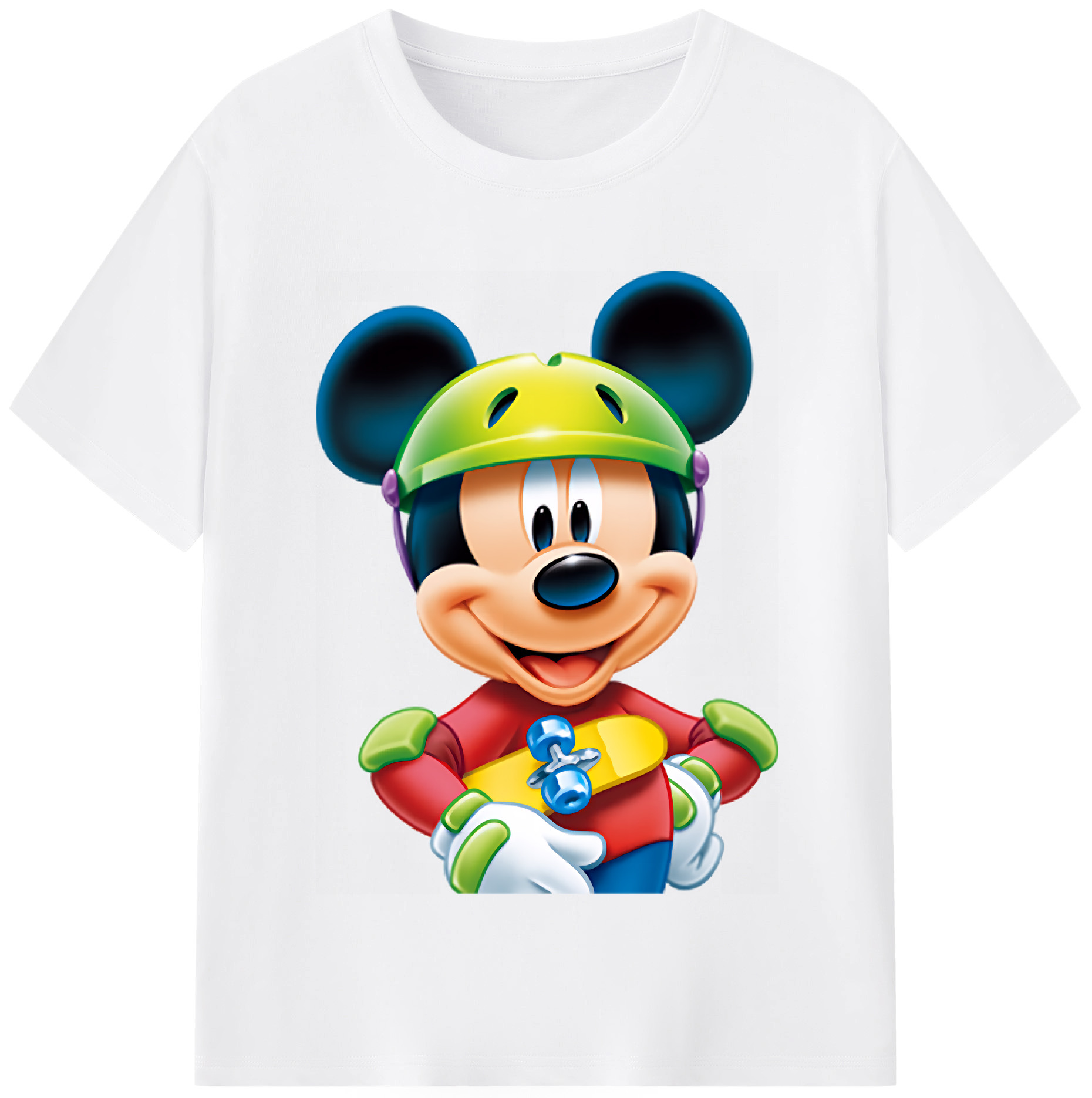 （画像用） ミッキーマウス Mickey Mouse 綿100％半袖Tシャツ（フロントプリント）