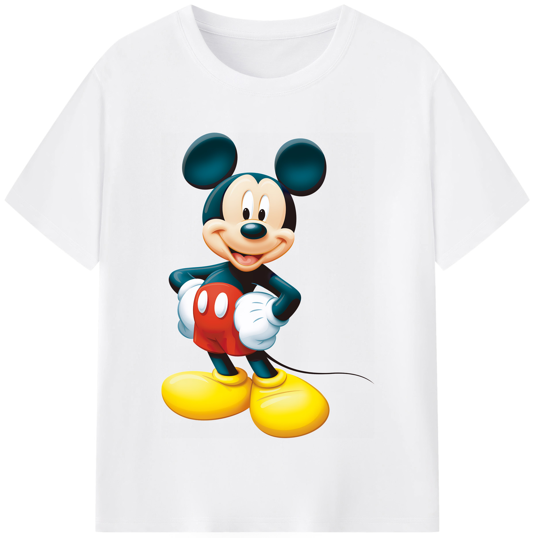（画像用） ミッキーマウス Mickey Mouse 綿100％半袖Tシャツ（フロントプリント）
