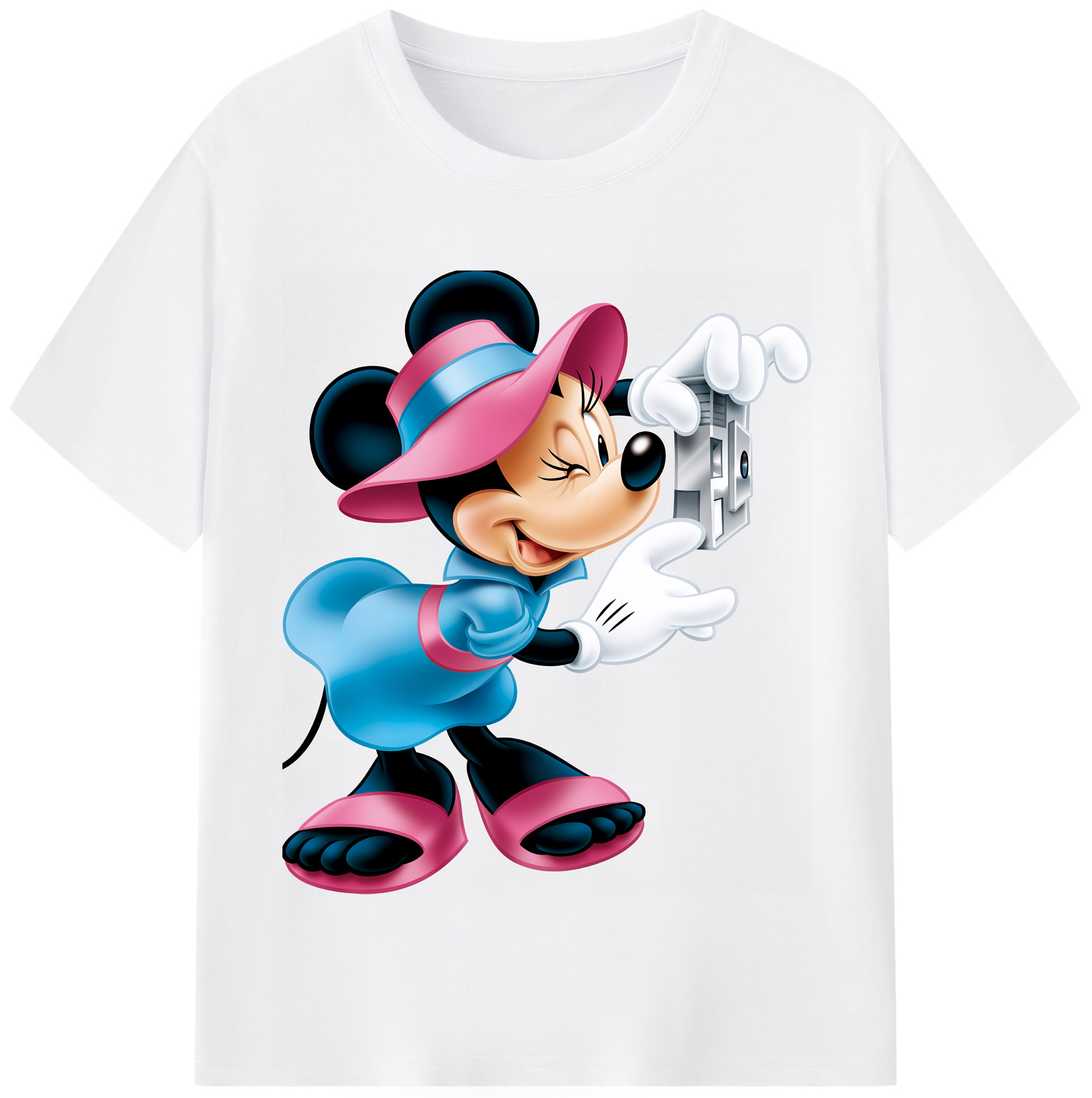 （画像用） ミッキーマウス Mickey Mouse 綿100％半袖Tシャツ（フロントプリント）