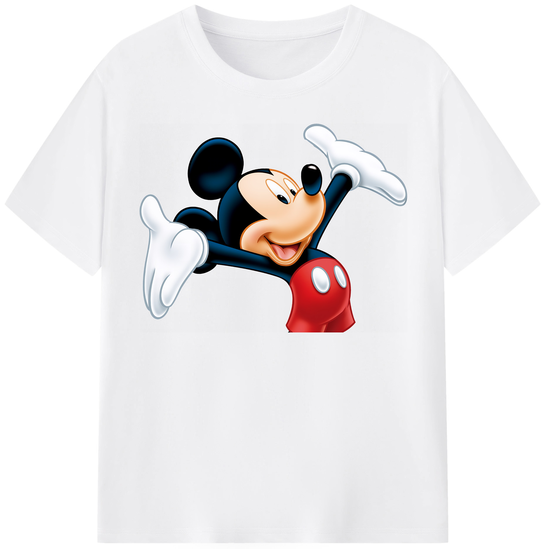 （画像用） ミッキーマウス Mickey Mouse 綿100％半袖Tシャツ（フロントプリント）