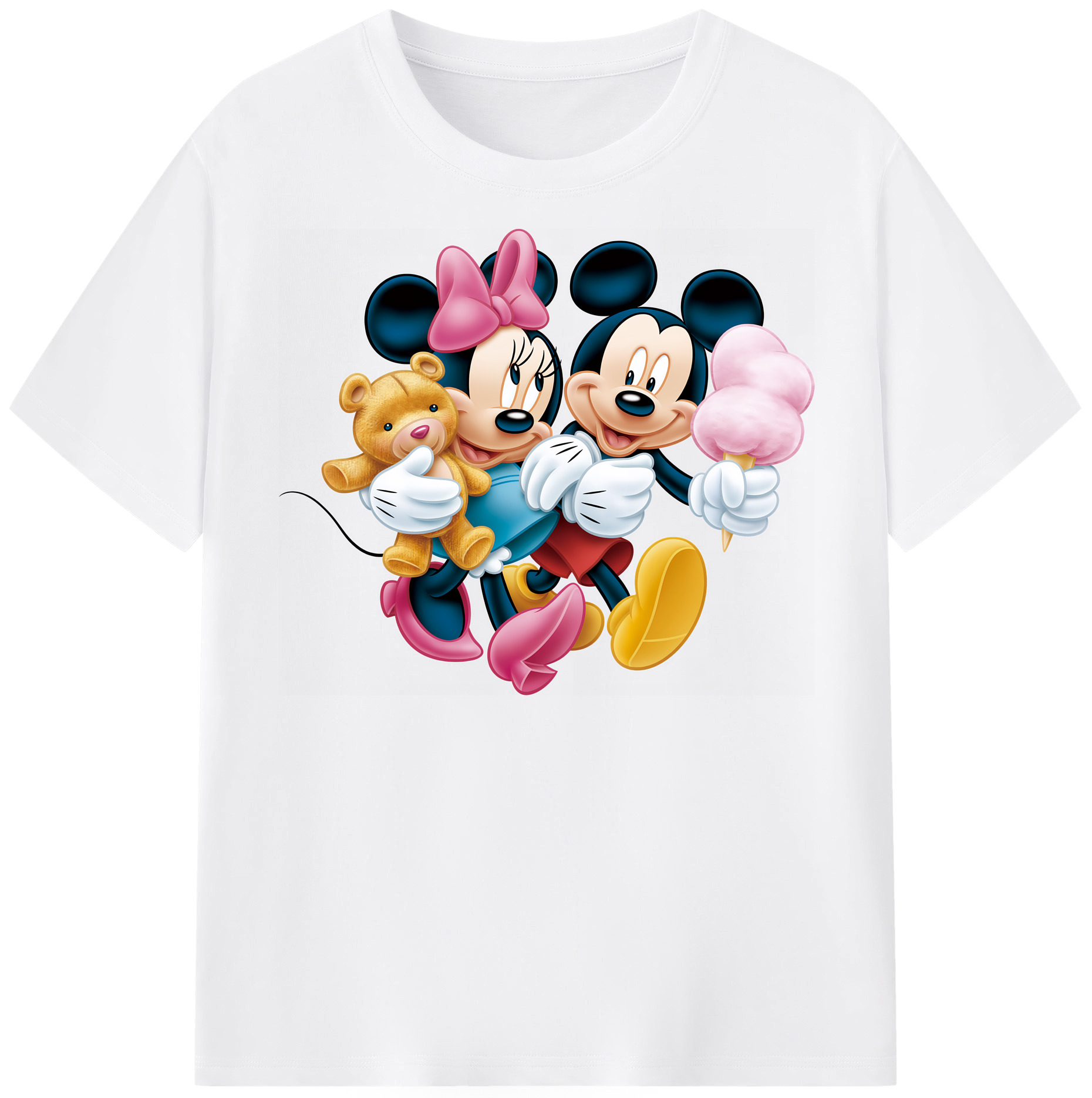 （画像用） ミッキーマウス Mickey Mouse 綿100％半袖Tシャツ（フロントプリント）