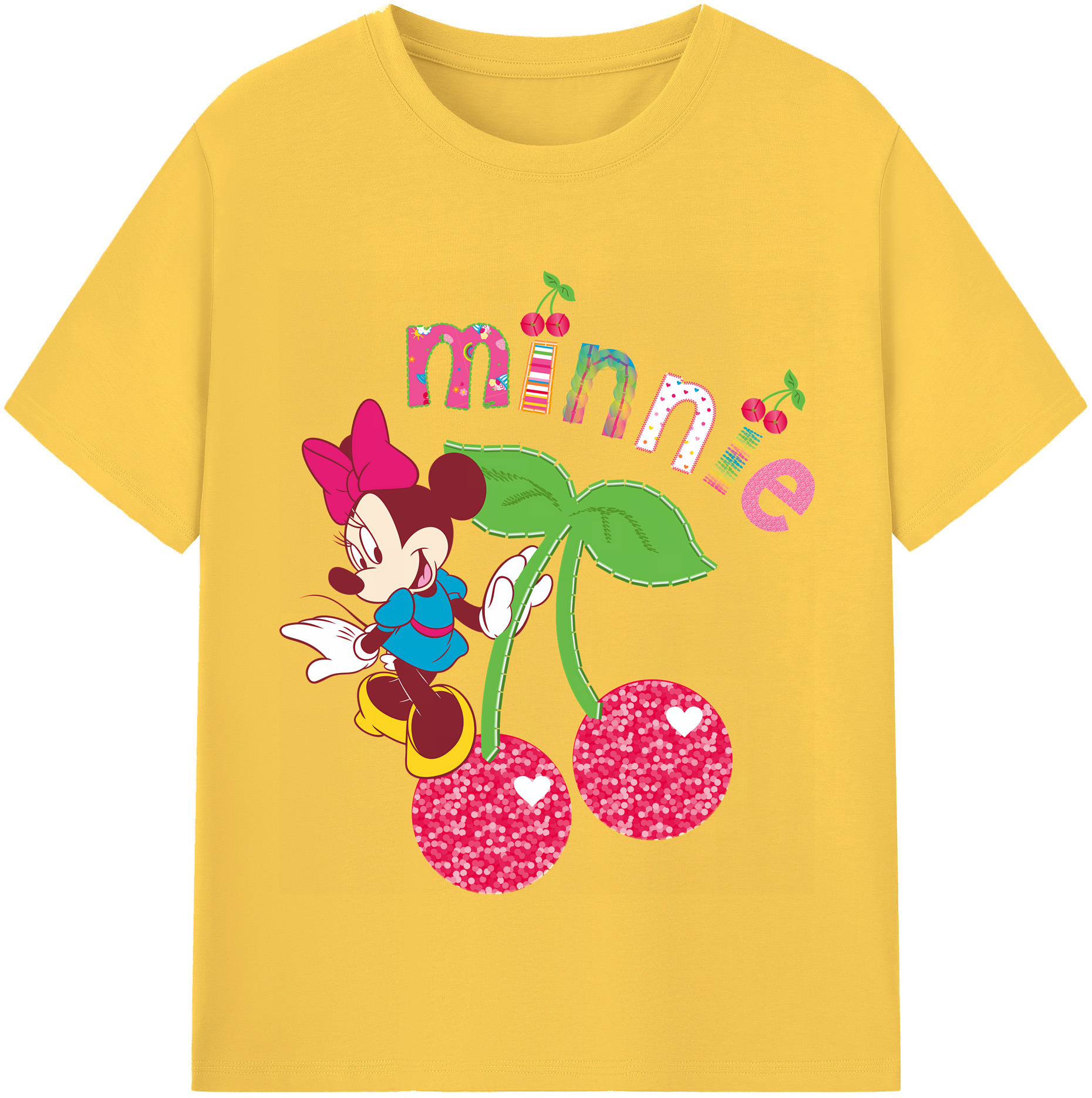 （画像用） ミッキーマウス Mickey Mouse 綿100％半袖Tシャツ（フロントプリント）
