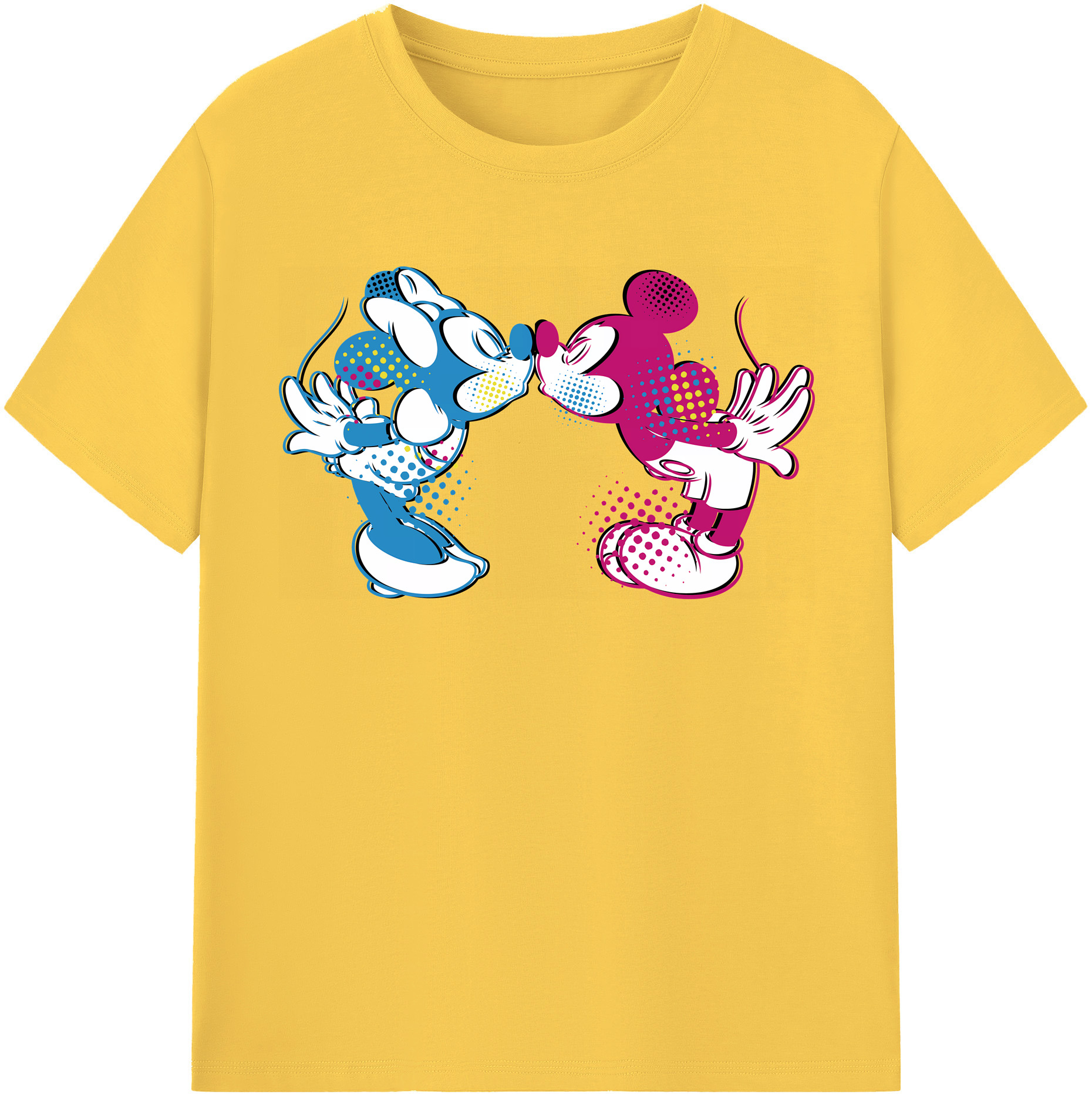 （画像用） ミッキーマウス Mickey Mouse 綿100％半袖Tシャツ（フロントプリント）