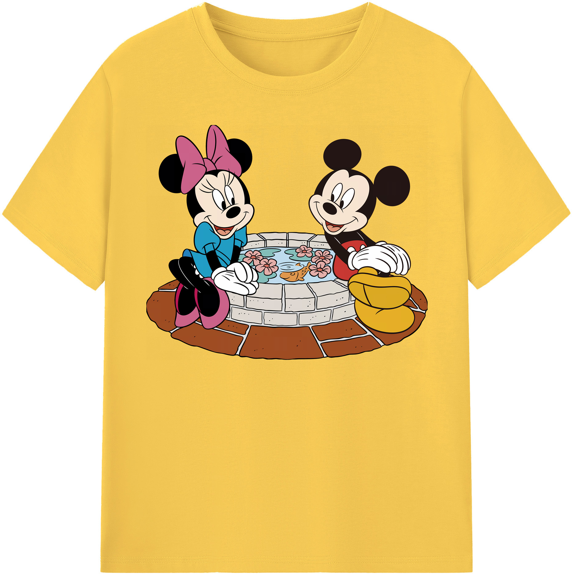 （画像用） ミッキーマウス Mickey Mouse 綿100％半袖Tシャツ（フロントプリント）