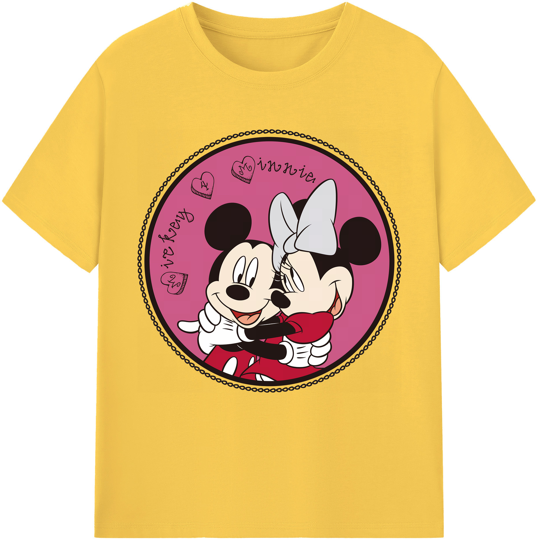 （画像用） ミッキーマウス Mickey Mouse 綿100％半袖Tシャツ（フロントプリント）