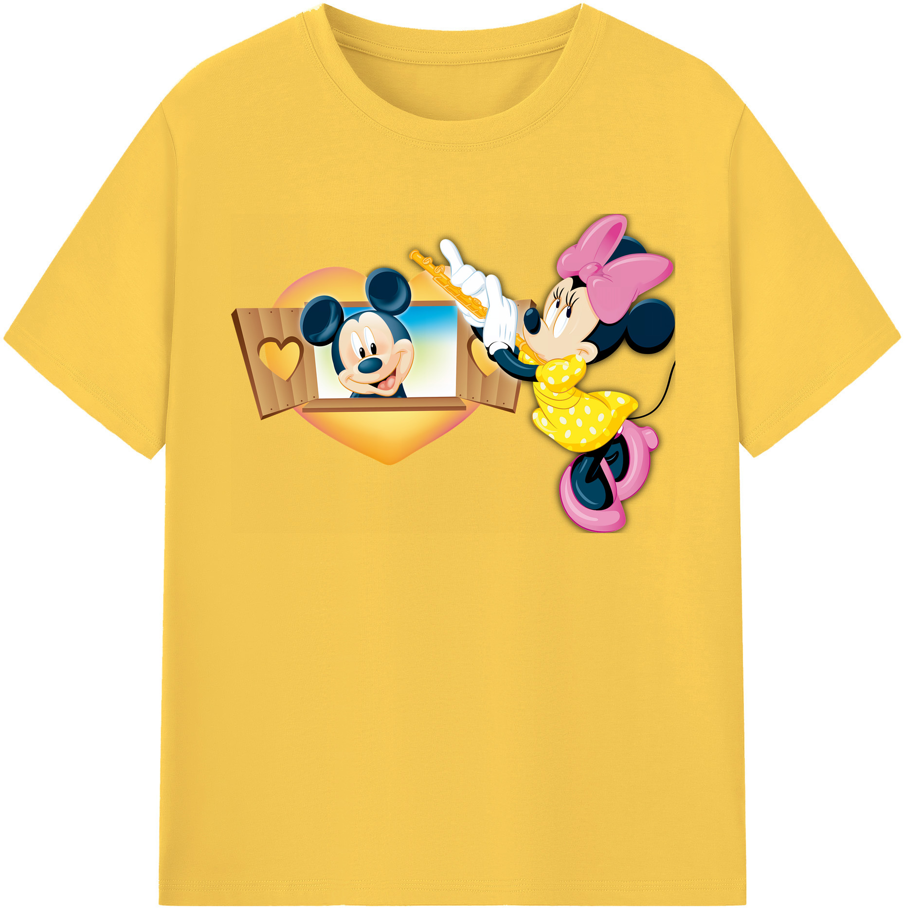 （画像用） ミッキーマウス Mickey Mouse 綿100％半袖Tシャツ（フロントプリント）
