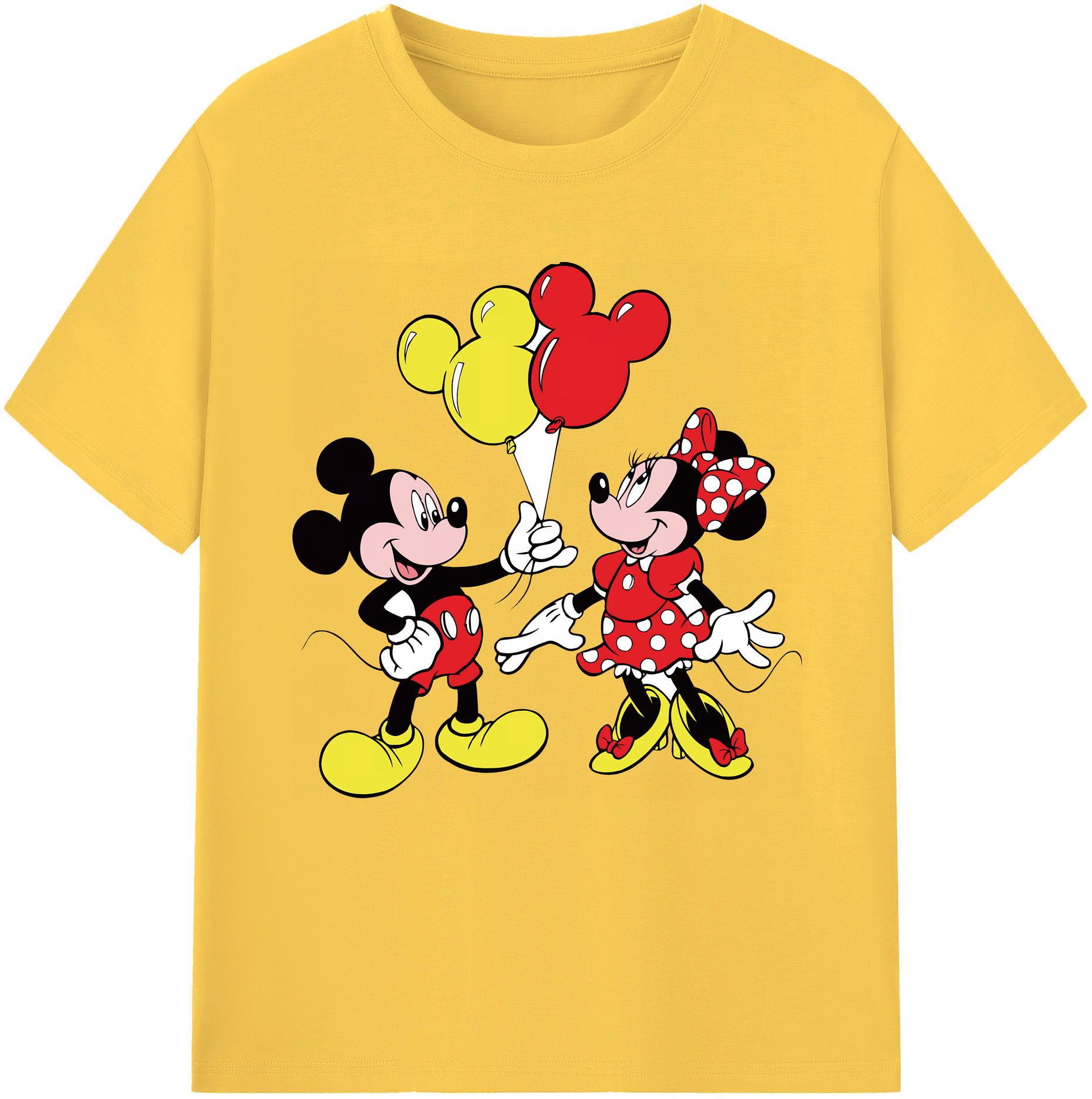 （画像用） ミッキーマウス Mickey Mouse 綿100％半袖Tシャツ（フロントプリント）