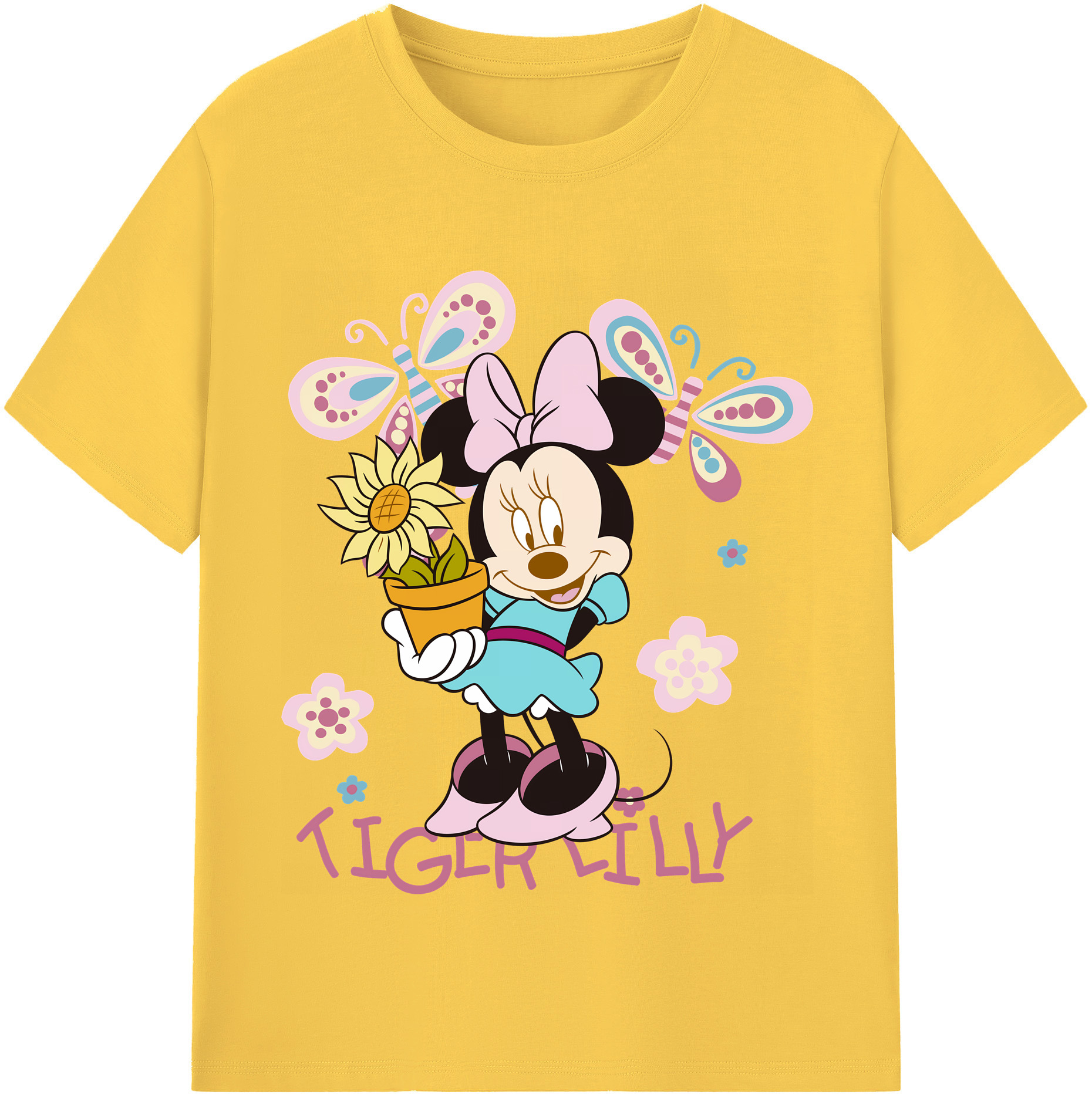 （画像用） ミッキーマウス Mickey Mouse 綿100％半袖Tシャツ（フロントプリント）