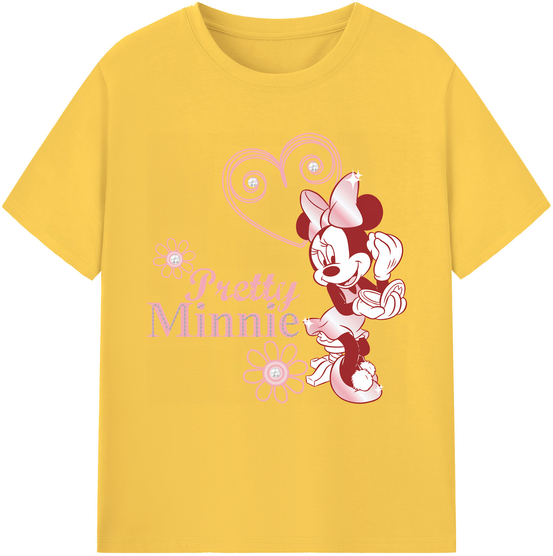 （画像用） ミッキーマウス Mickey Mouse 綿100％半袖Tシャツ（フロントプリント）