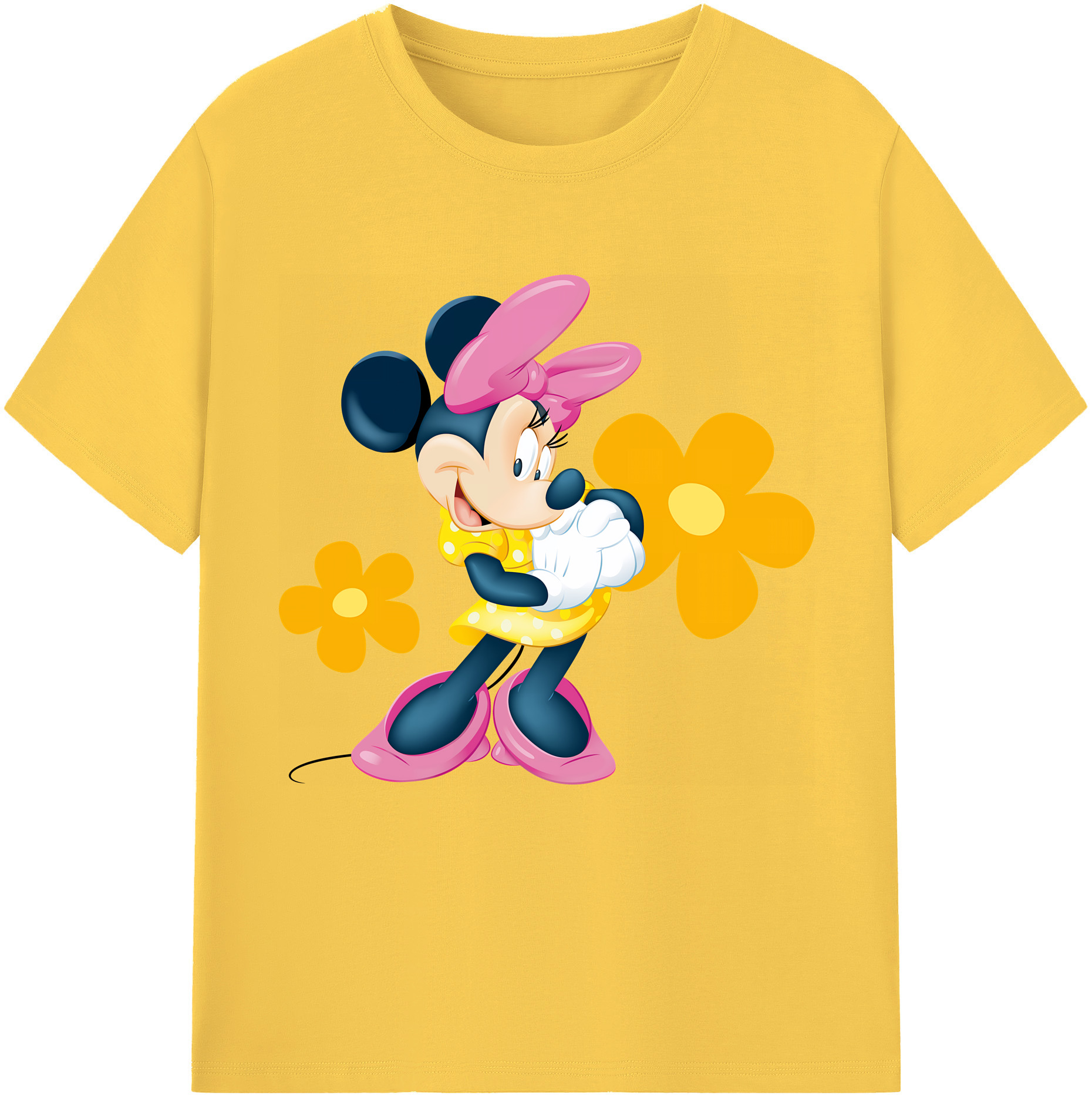 （画像用） ミッキーマウス Mickey Mouse 綿100％半袖Tシャツ（フロントプリント）