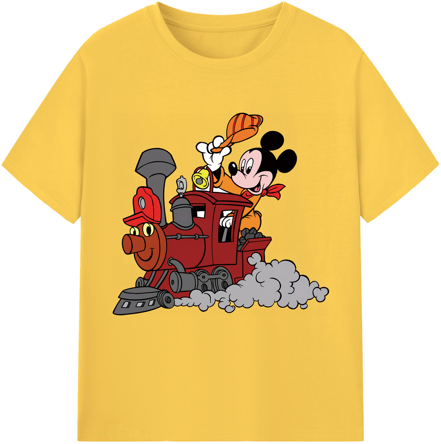 （画像用） ミッキーマウス Mickey Mouse 綿100％半袖Tシャツ（フロントプリント）