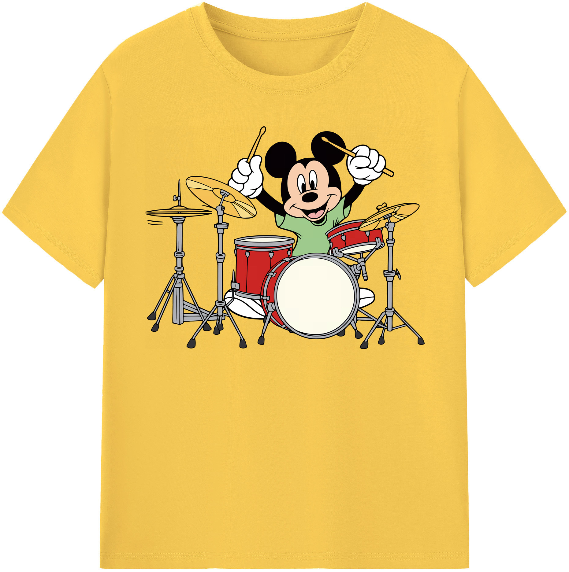 （画像用） ミッキーマウス Mickey Mouse 綿100％半袖Tシャツ（フロントプリント）