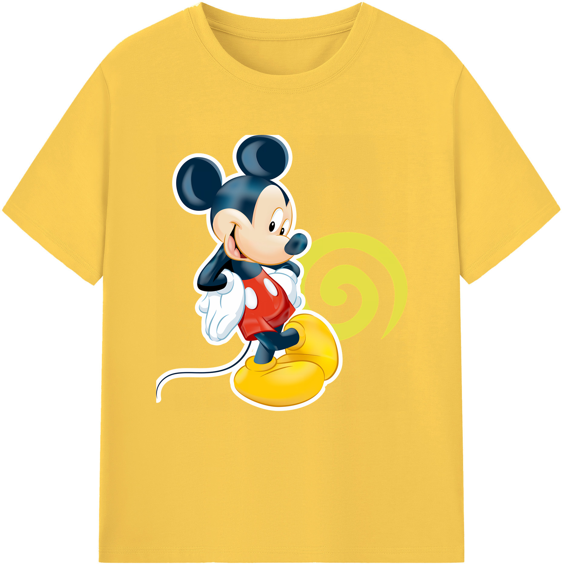 （画像用） ミッキーマウス Mickey Mouse 綿100％半袖Tシャツ（フロントプリント）