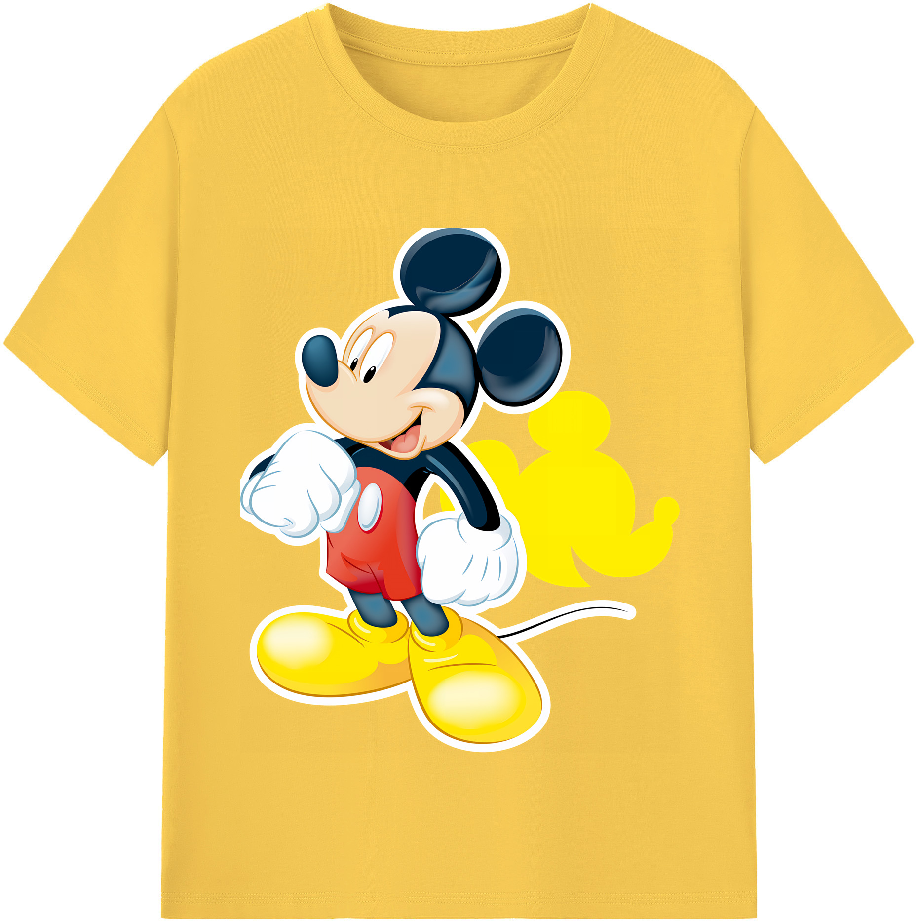 （画像用） ミッキーマウス Mickey Mouse 綿100％半袖Tシャツ（フロントプリント）