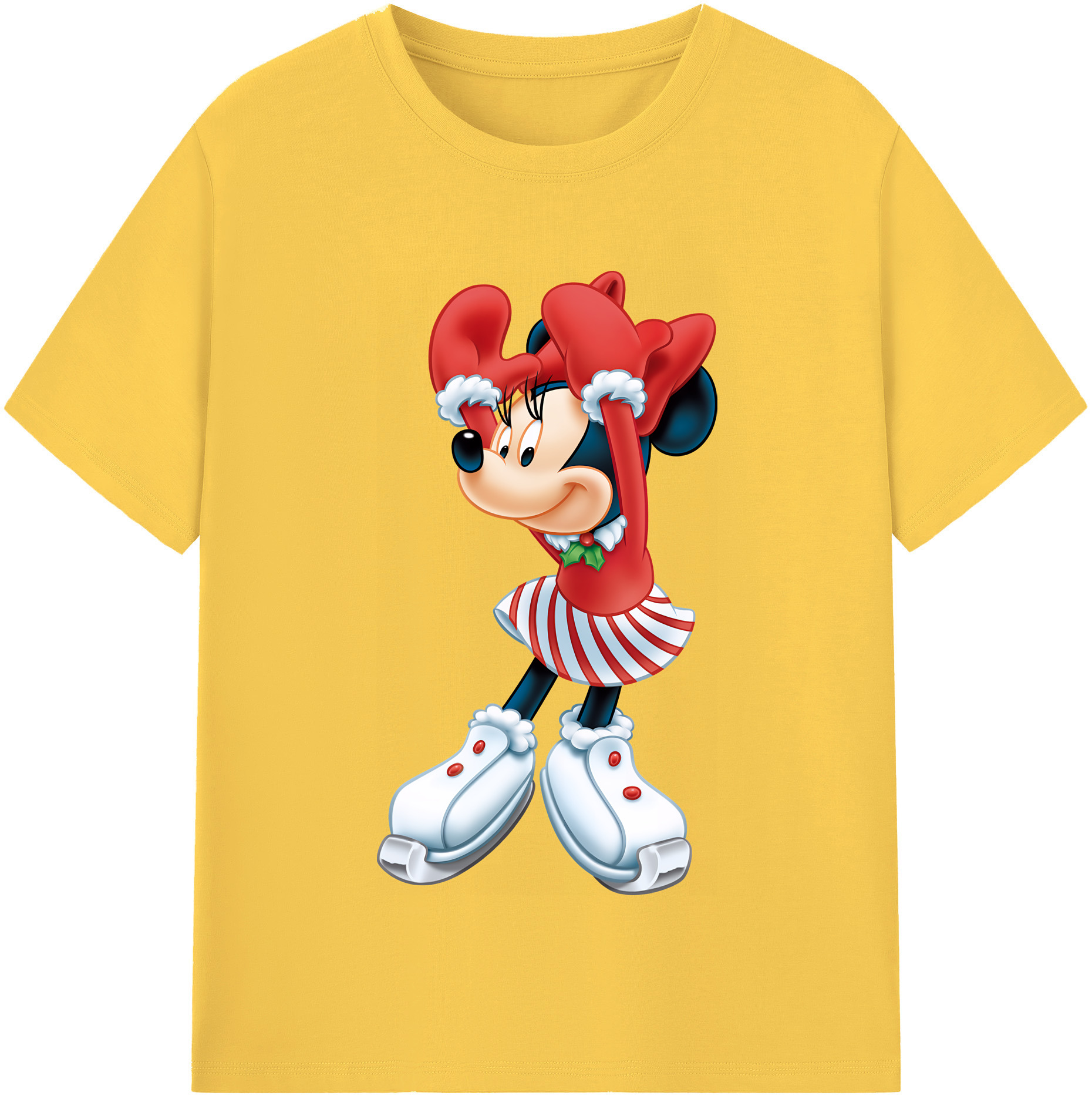 （画像用） ミッキーマウス Mickey Mouse 綿100％半袖Tシャツ（フロントプリント）