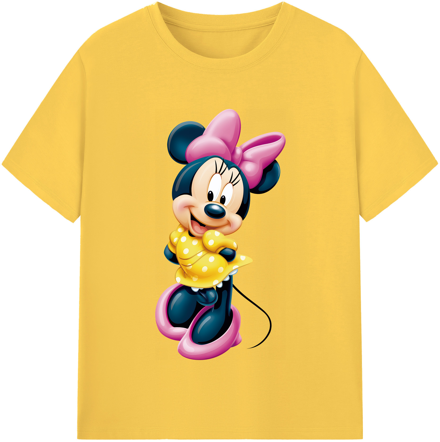 （画像用） ミッキーマウス Mickey Mouse 綿100％半袖Tシャツ（フロントプリント）