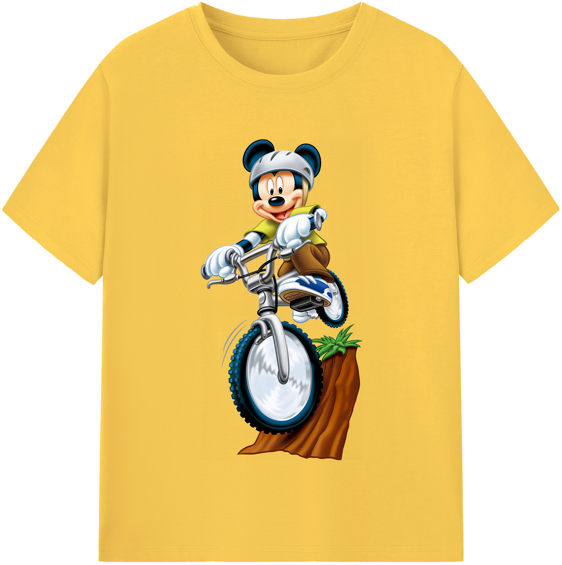 （画像用） ミッキーマウス Mickey Mouse 綿100％半袖Tシャツ（フロントプリント）