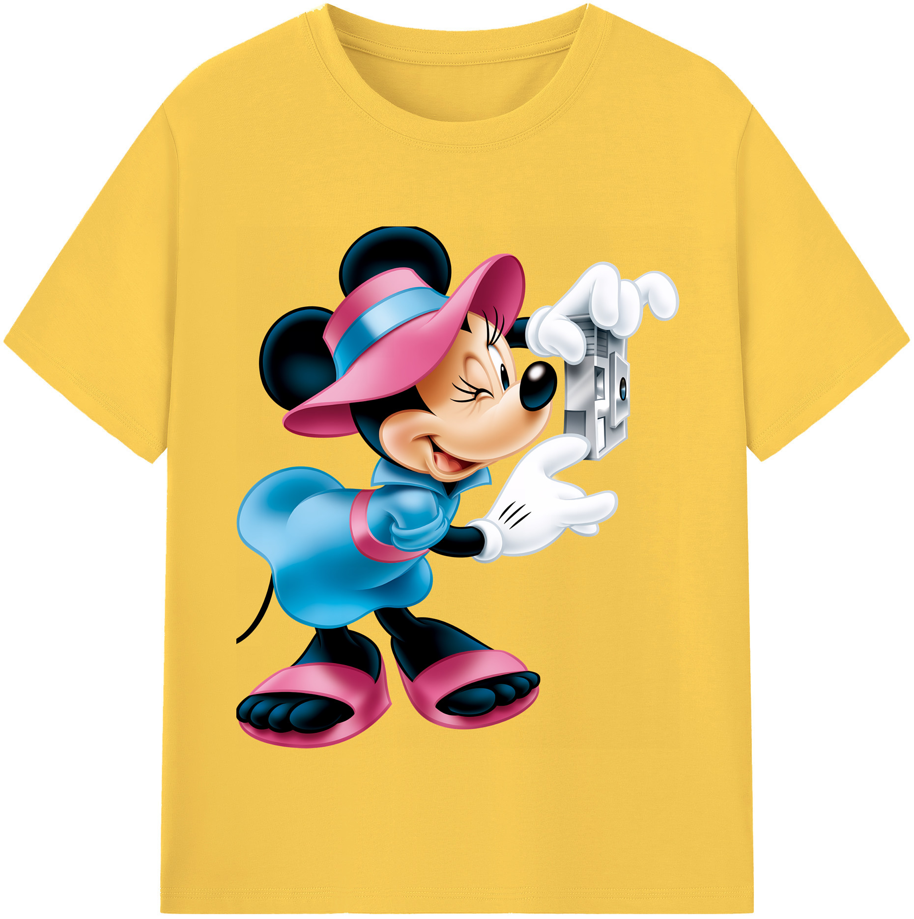 （画像用） ミッキーマウス Mickey Mouse 綿100％半袖Tシャツ（フロントプリント）