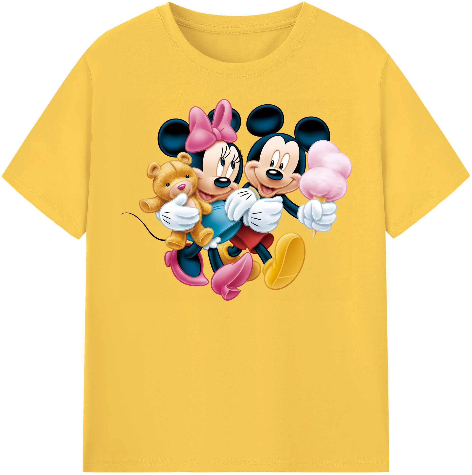 （画像用） ミッキーマウス Mickey Mouse 綿100％半袖Tシャツ（フロントプリント）