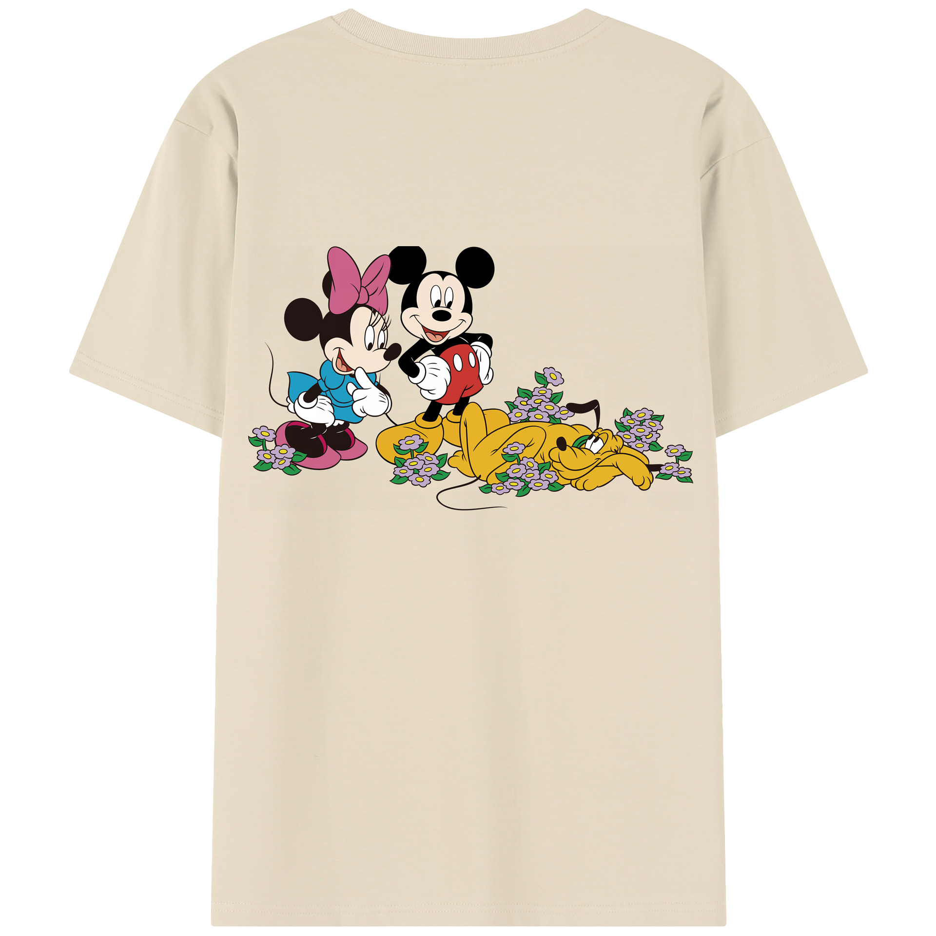 （画像用） ミッキーマウス Mickey Mouse 綿100％半袖Tシャツ（背面プリント）