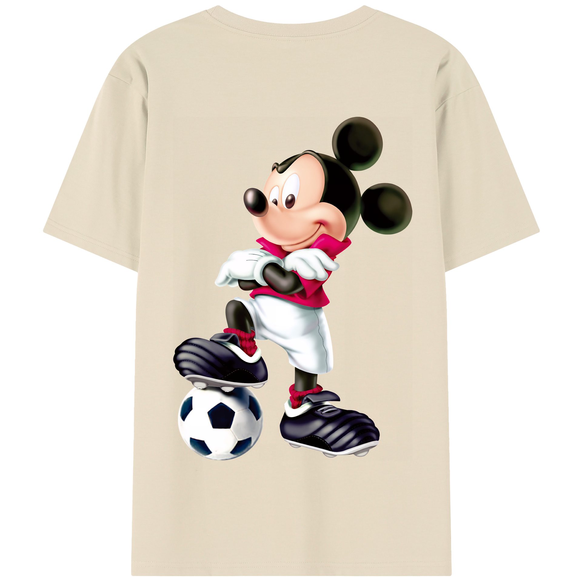 （画像用） ミッキーマウス Mickey Mouse 綿100％半袖Tシャツ（背面プリント）