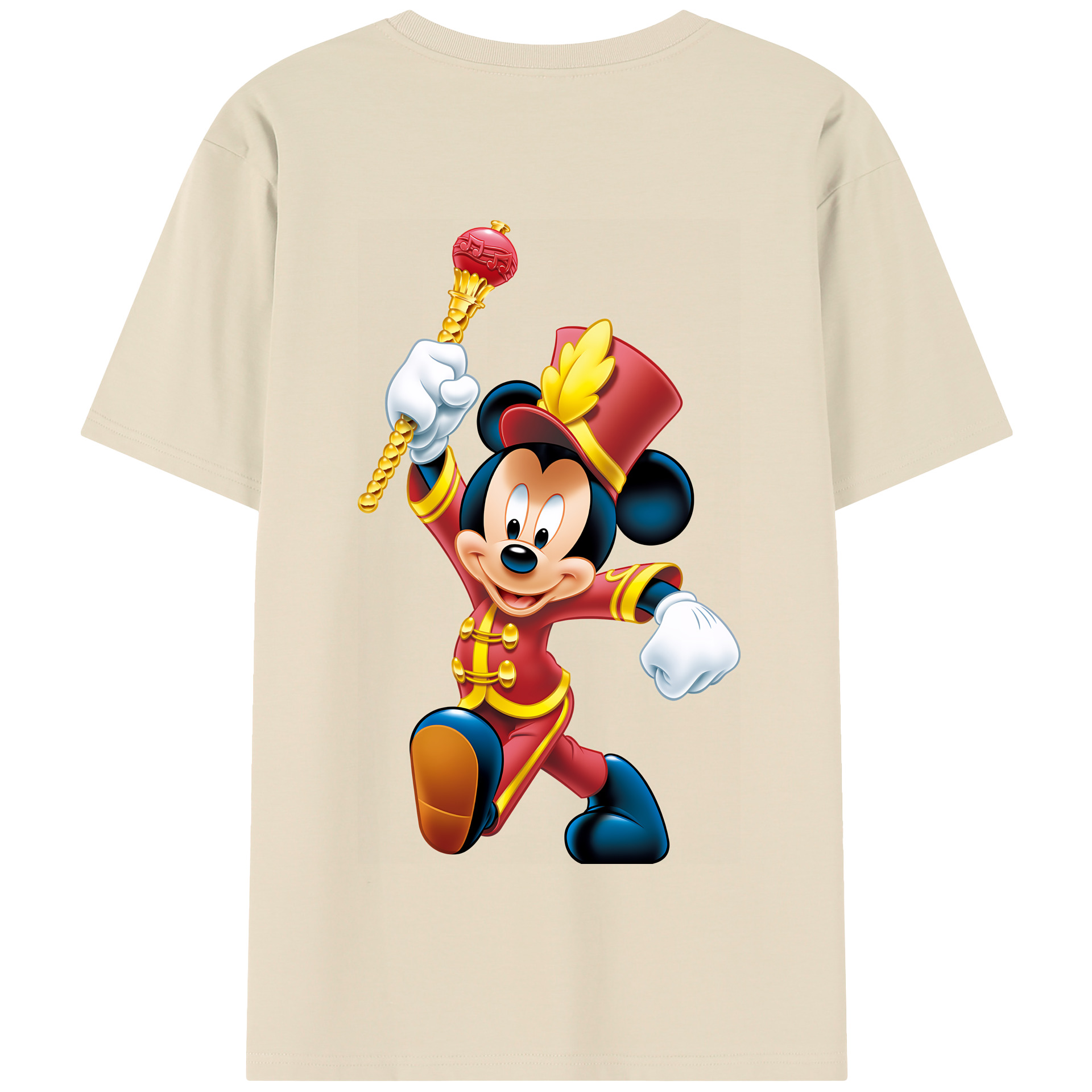 （画像用） ミッキーマウス Mickey Mouse 綿100％半袖Tシャツ（背面プリント）