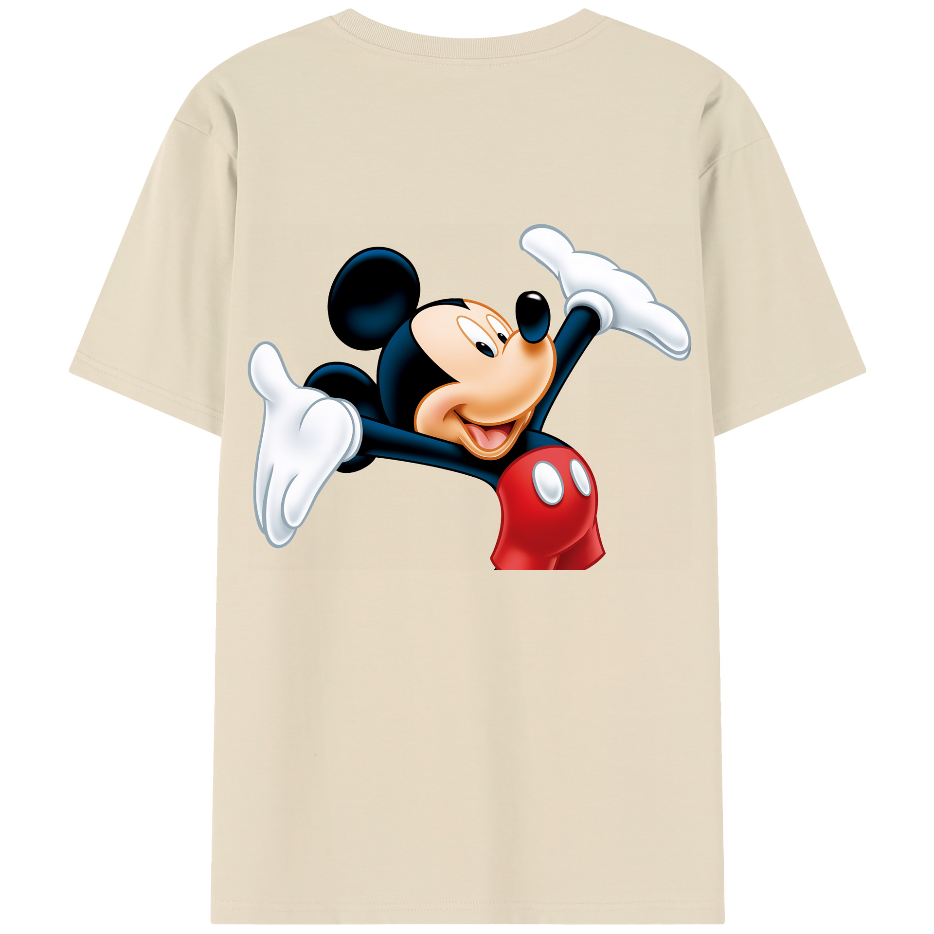 （画像用） ミッキーマウス Mickey Mouse 綿100％半袖Tシャツ（背面プリント）