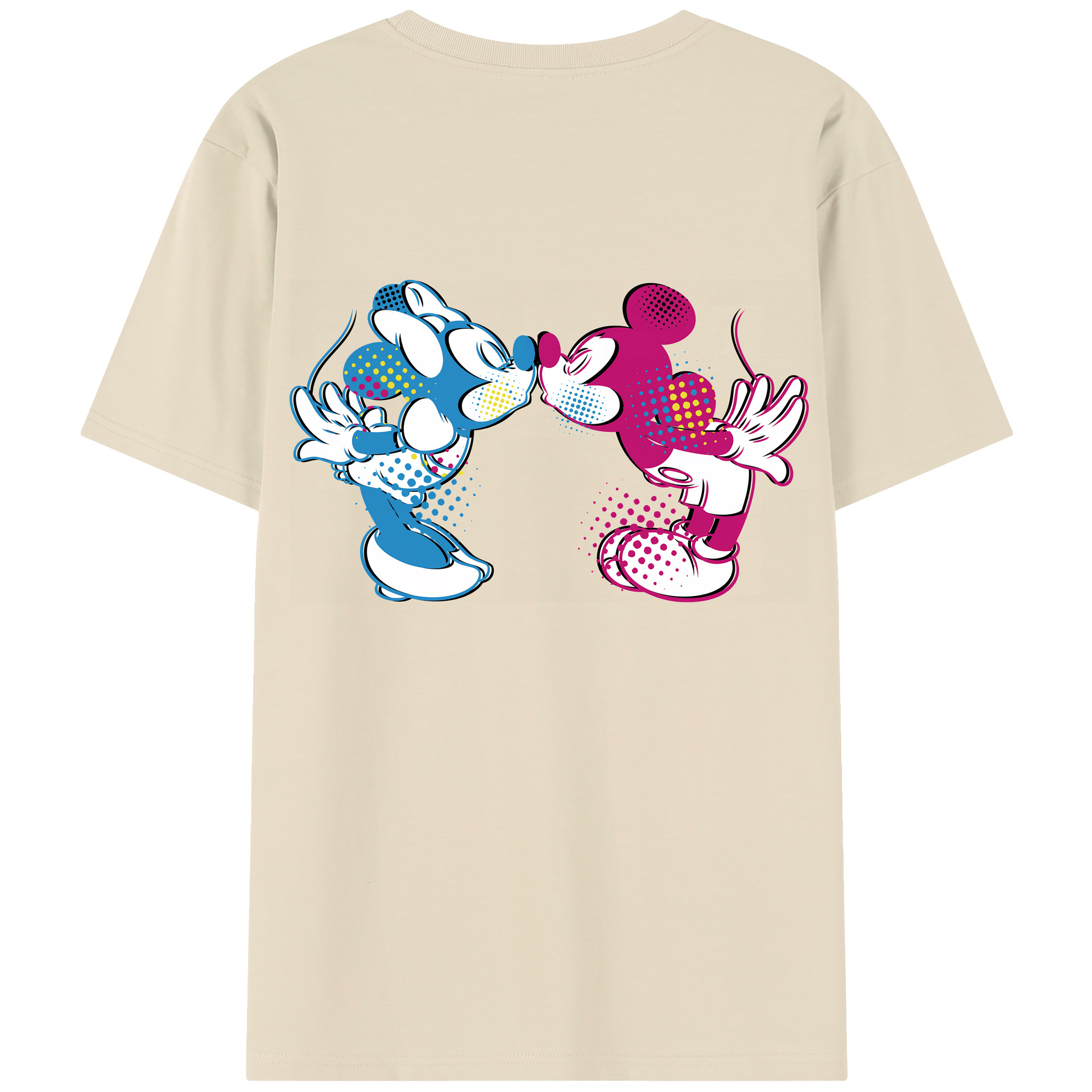 （画像用） ミッキーマウス Mickey Mouse 綿100％半袖Tシャツ（背面プリント）