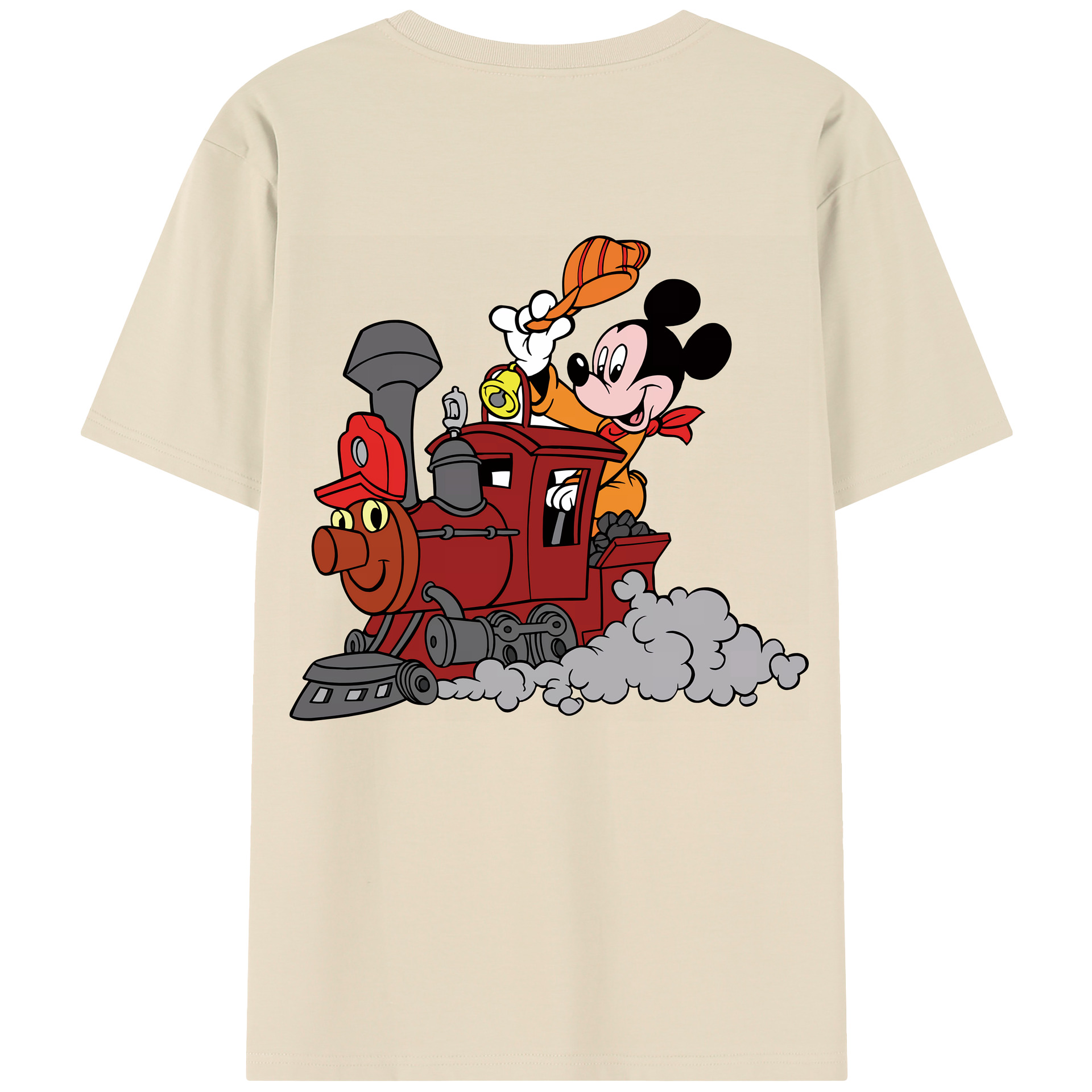 （画像用） ミッキーマウス Mickey Mouse 綿100％半袖Tシャツ（背面プリント）