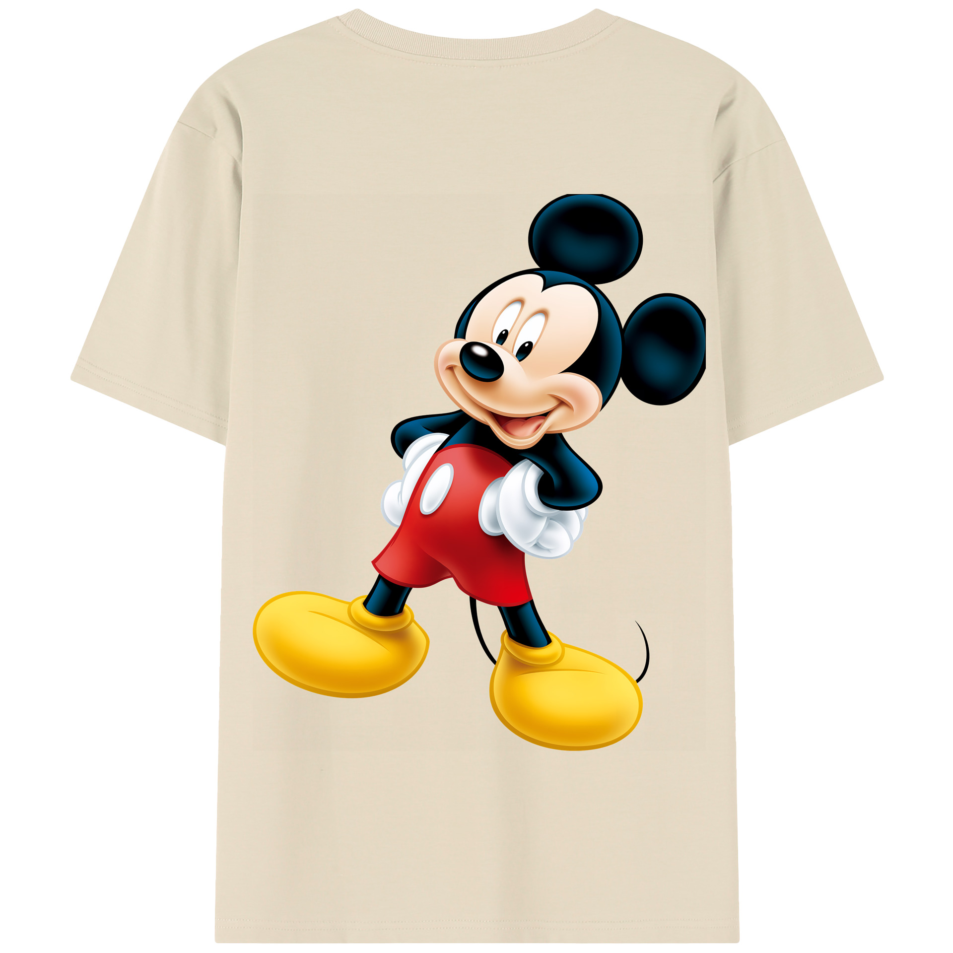 （画像用） ミッキーマウス Mickey Mouse 綿100％半袖Tシャツ（背面プリント）