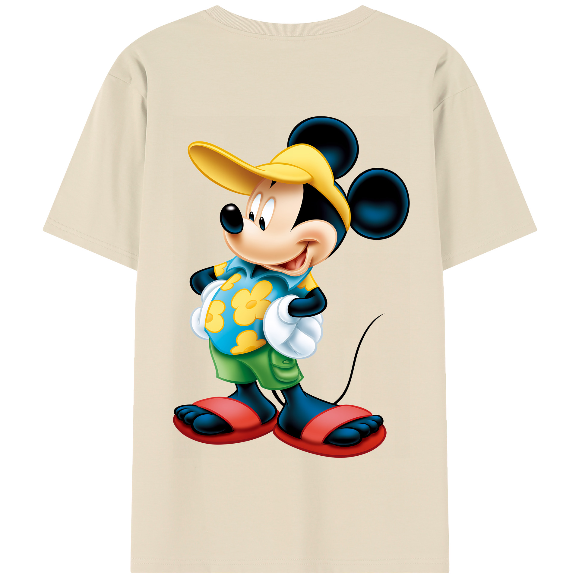 （画像用） ミッキーマウス Mickey Mouse 綿100％半袖Tシャツ（背面プリント）