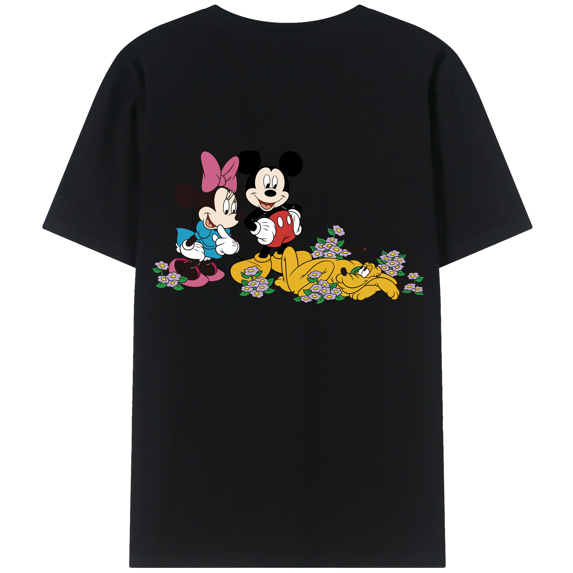 （画像用） ミッキーマウス Mickey Mouse 綿100％半袖Tシャツ（背面プリント）