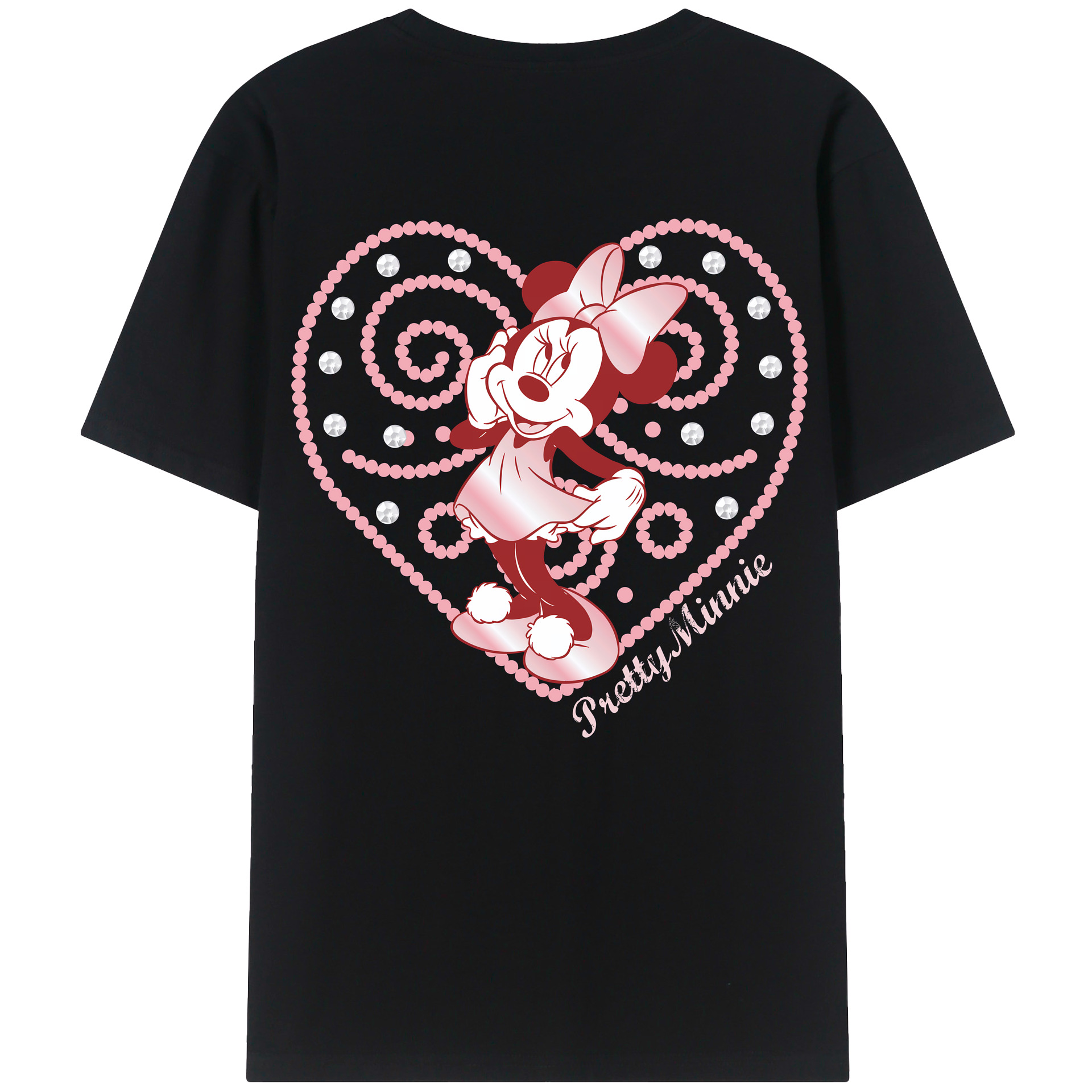 （画像用） ミッキーマウス Mickey Mouse 綿100％半袖Tシャツ（背面プリント）