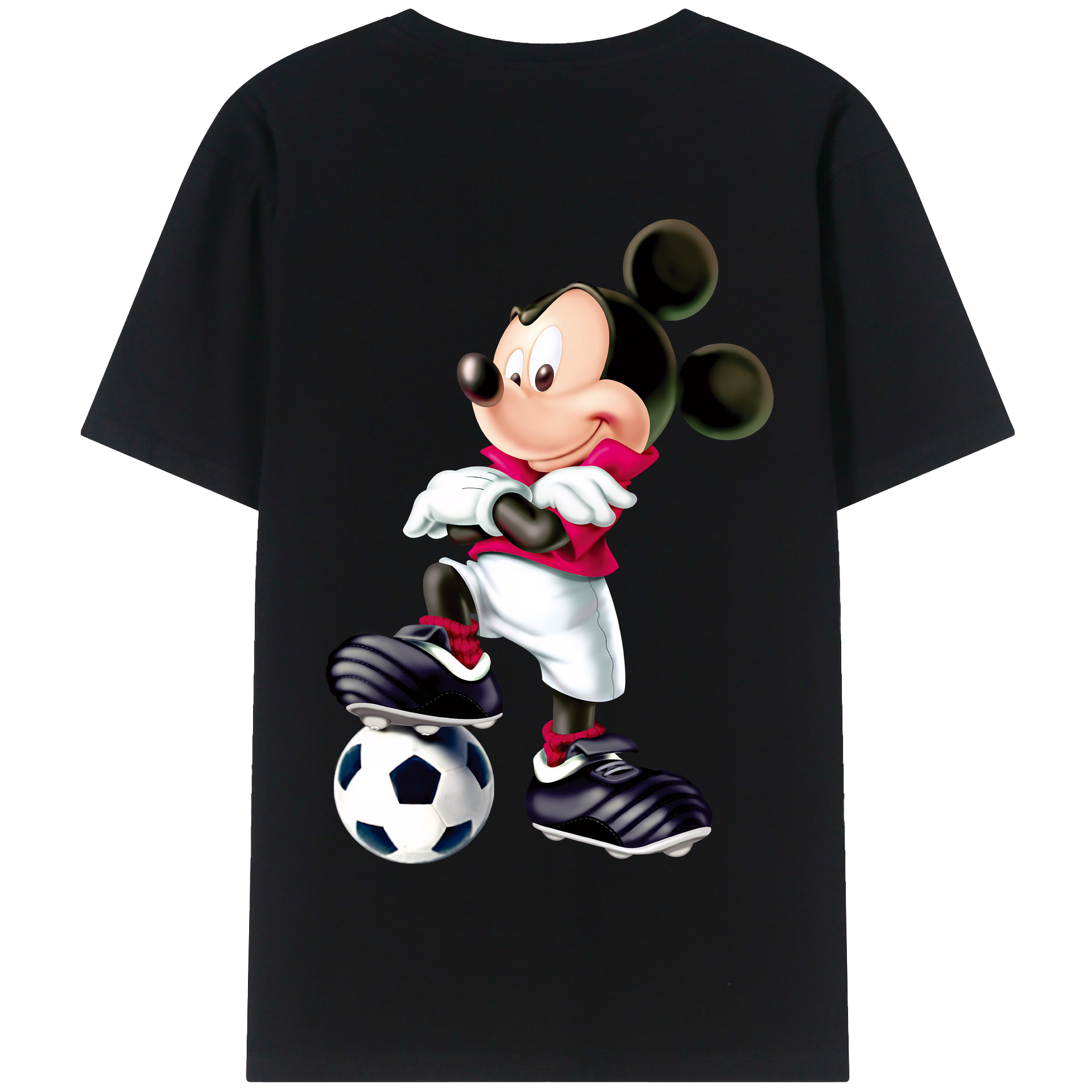 （画像用） ミッキーマウス Mickey Mouse 綿100％半袖Tシャツ（背面プリント）