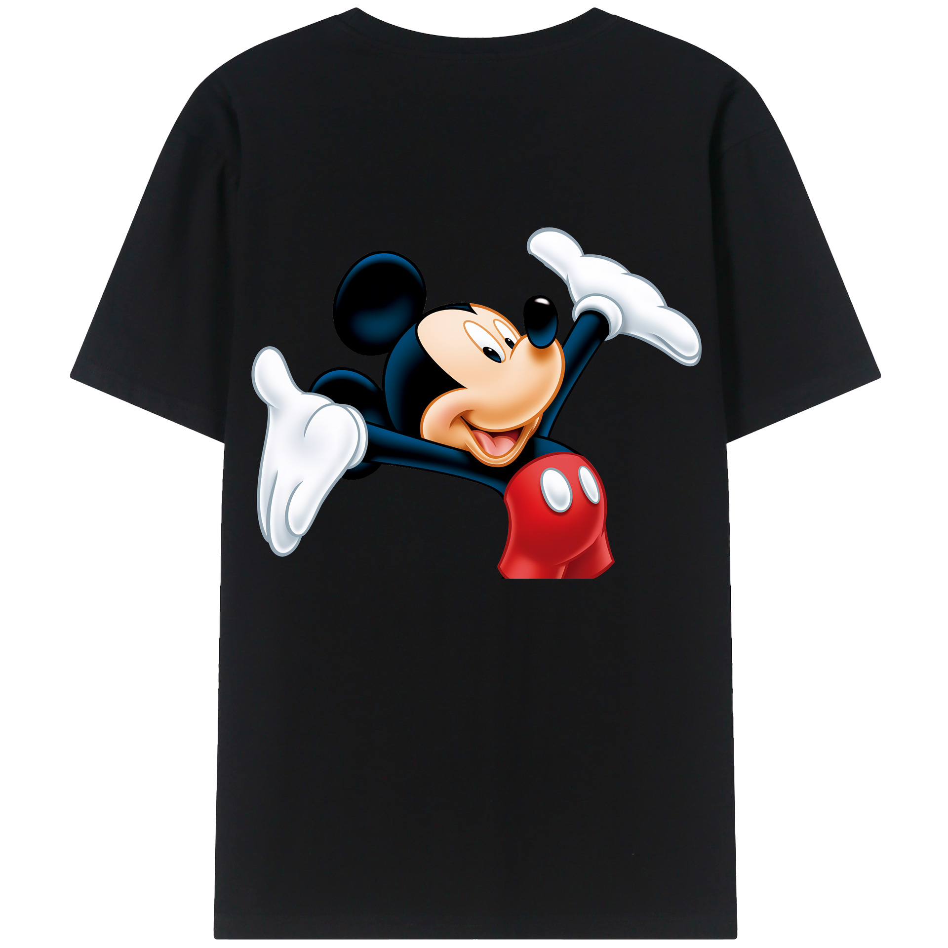 （画像用） ミッキーマウス Mickey Mouse 綿100％半袖Tシャツ（背面プリント）