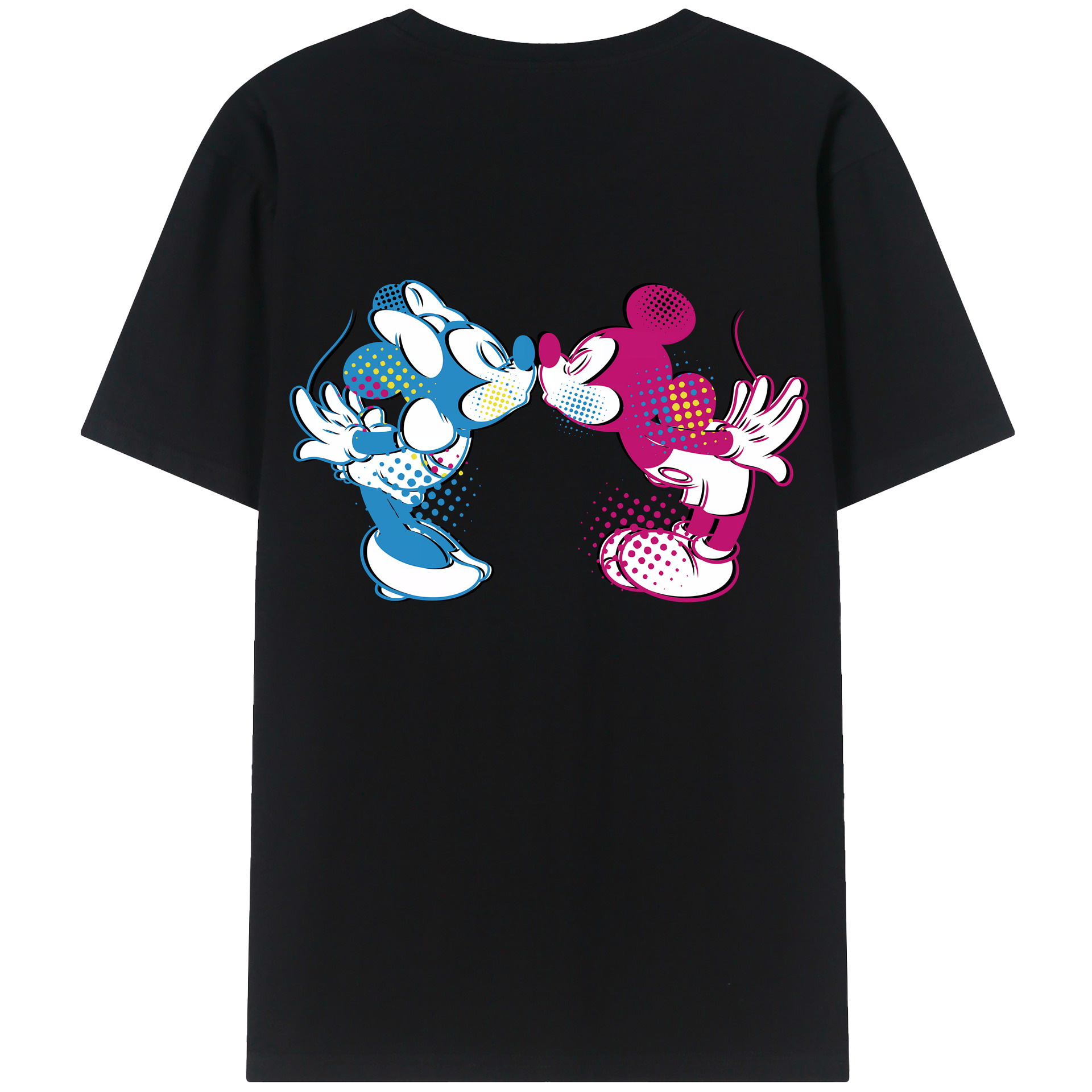 （画像用） ミッキーマウス Mickey Mouse 綿100％半袖Tシャツ（背面プリント）