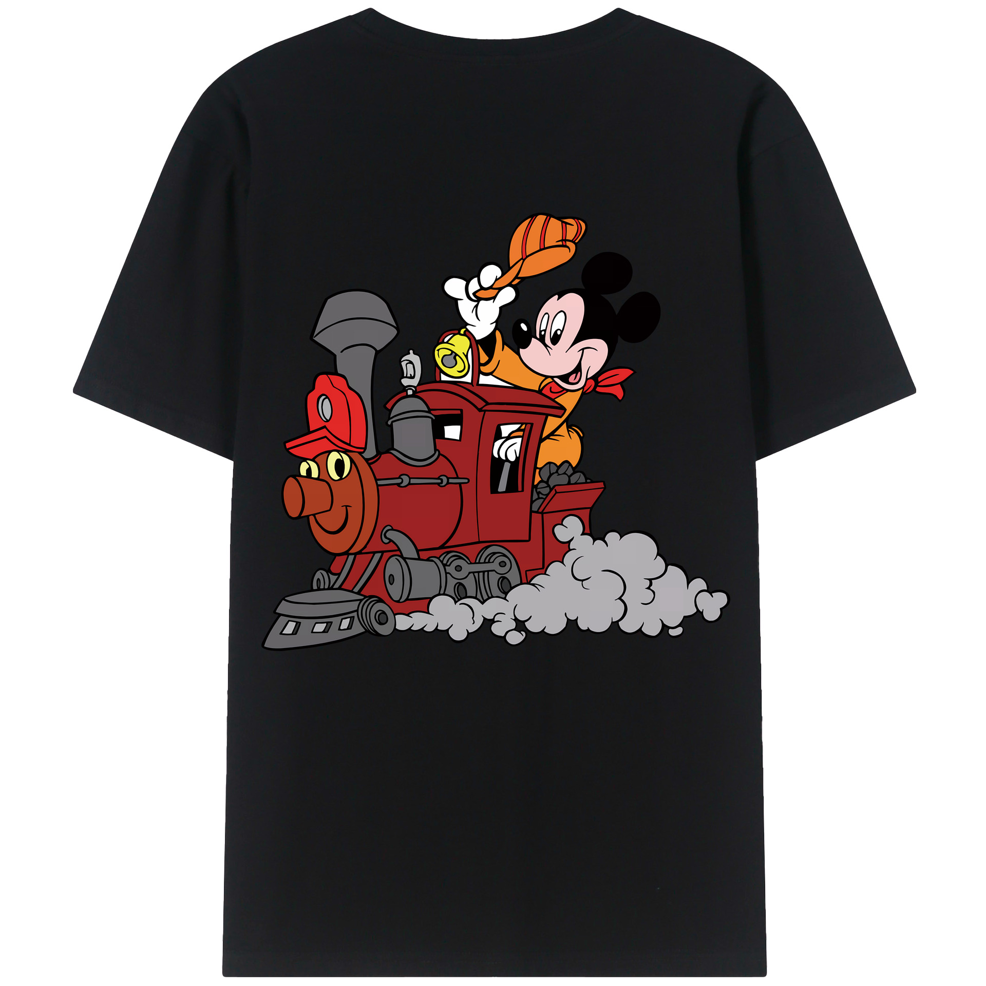 （画像用） ミッキーマウス Mickey Mouse 綿100％半袖Tシャツ（背面プリント）