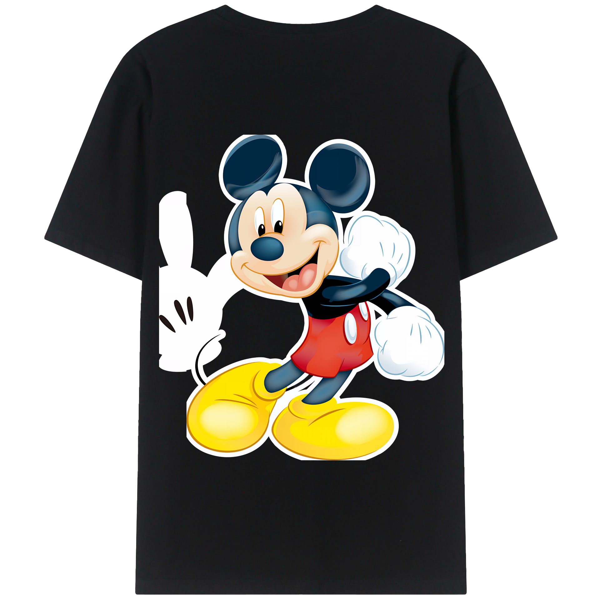 （画像用） ミッキーマウス Mickey Mouse 綿100％半袖Tシャツ（背面プリント）