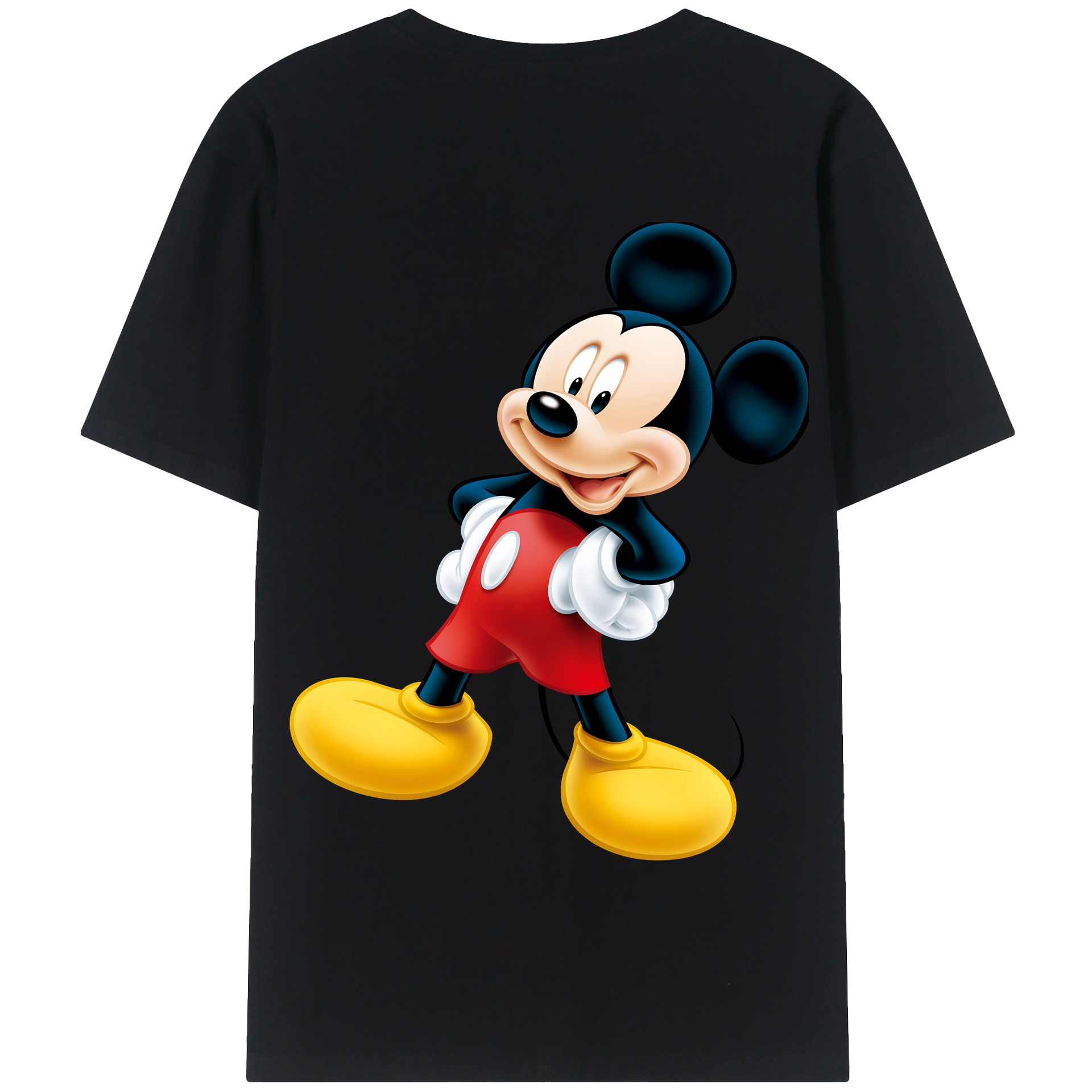 （画像用） ミッキーマウス Mickey Mouse 綿100％半袖Tシャツ（背面プリント）