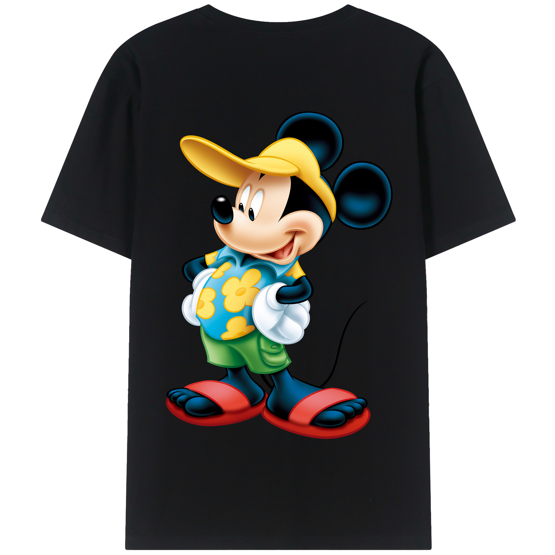 （画像用） ミッキーマウス Mickey Mouse 綿100％半袖Tシャツ（背面プリント）