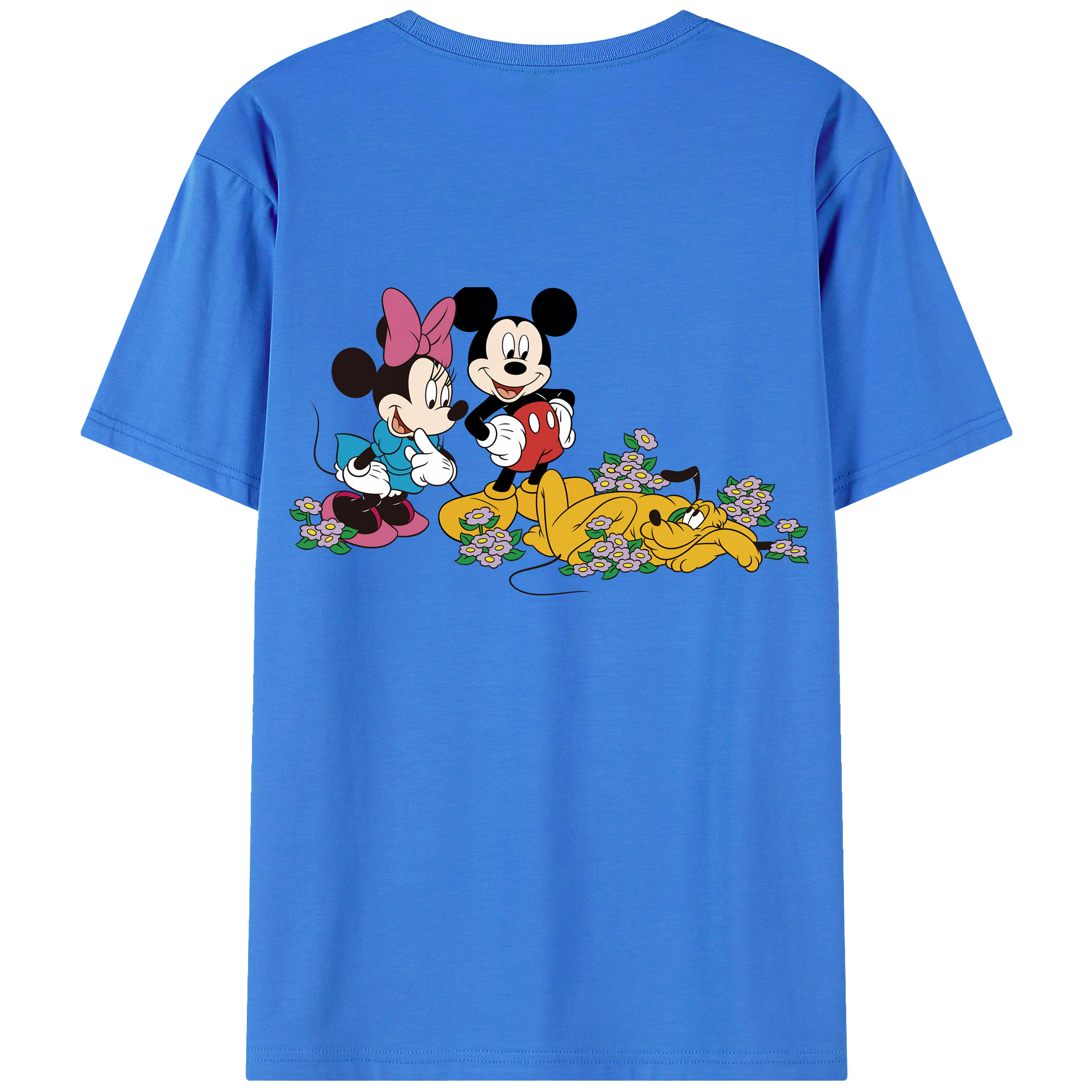 （画像用） ミッキーマウス Mickey Mouse 綿100％半袖Tシャツ（背面プリント）