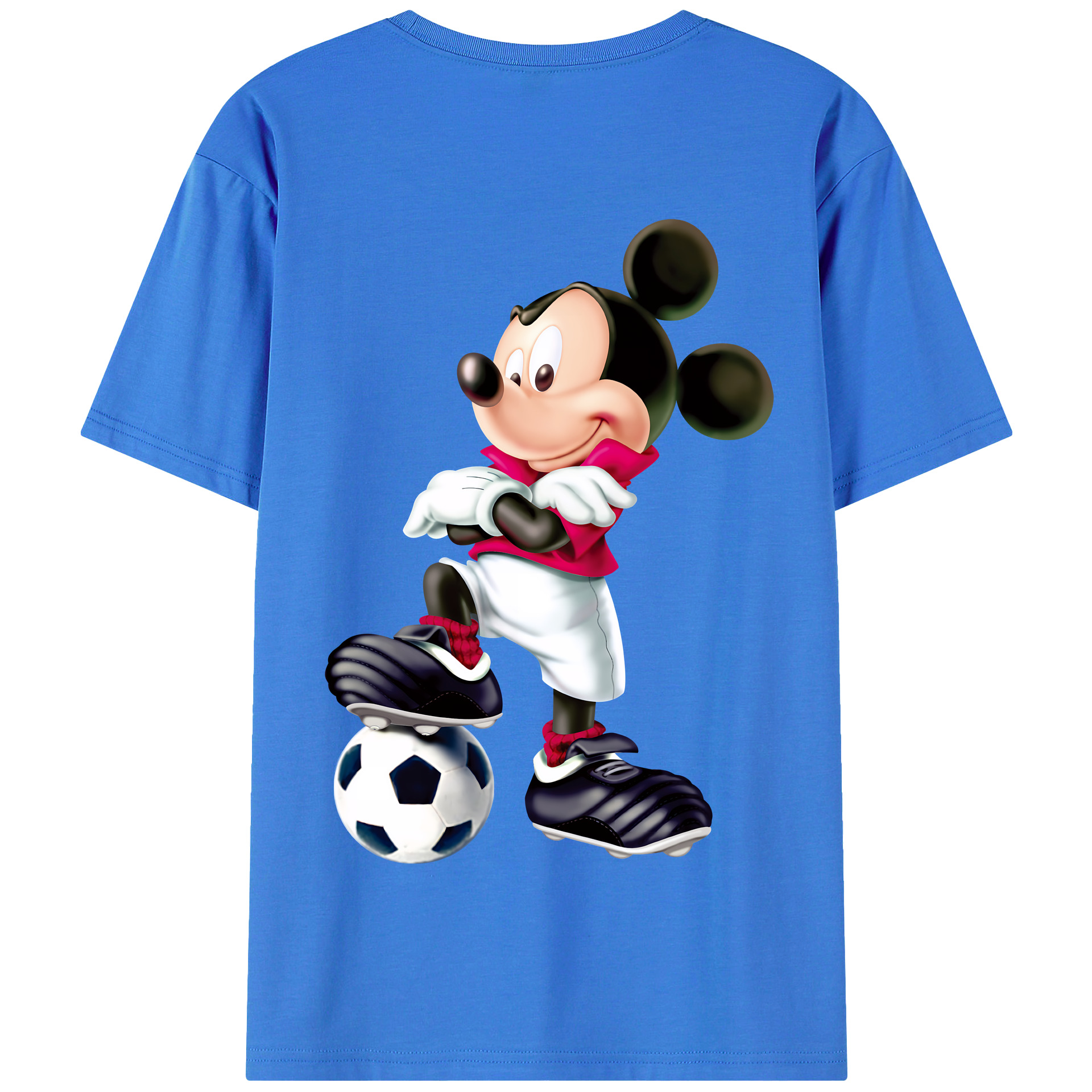 （画像用） ミッキーマウス Mickey Mouse 綿100％半袖Tシャツ（背面プリント）